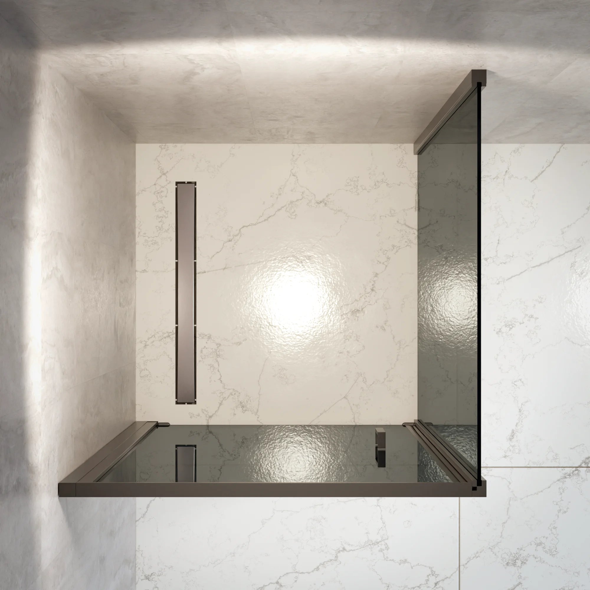 Douchecabine Vela - 90 x 200 - Smoked Glass - Zwart