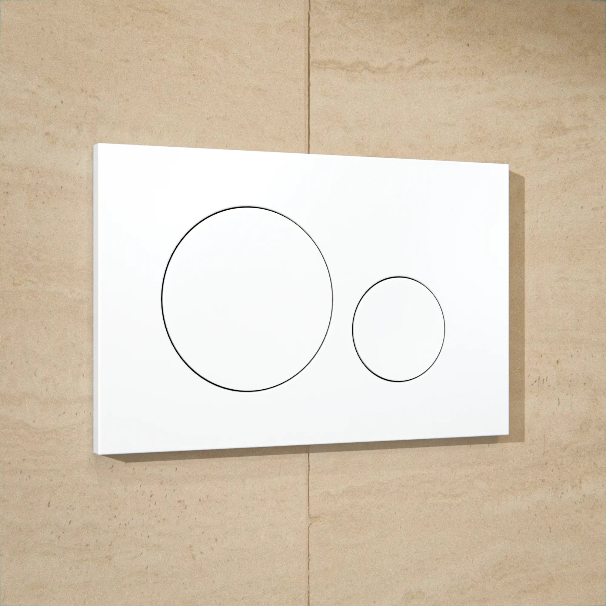 Mirlux Bedieningsplaat - Mat wit- ABS Kunstof DualFlush - PRE-ORDER