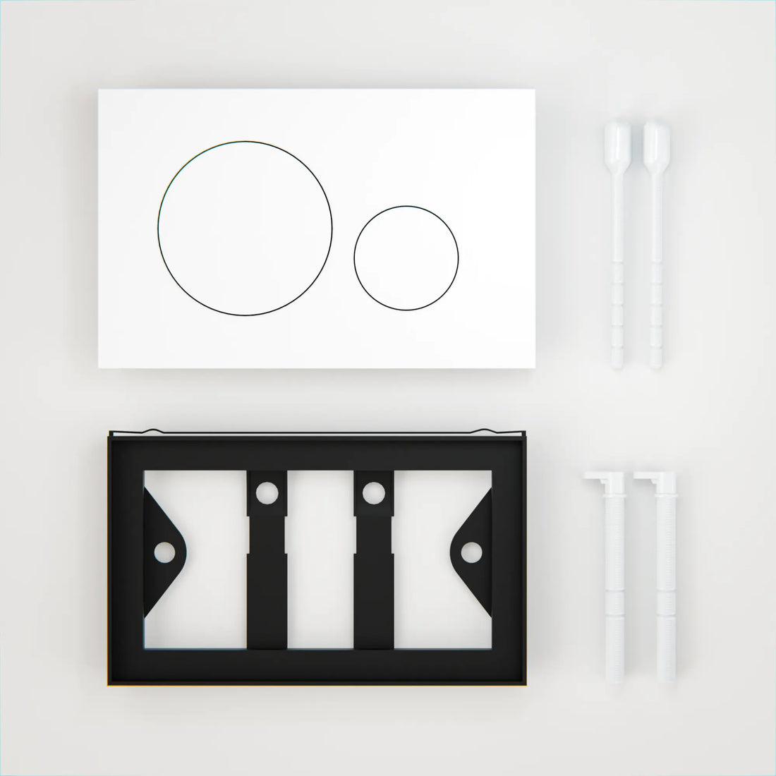 Mirlux Bedieningsplaat - Mat wit- ABS Kunstof DualFlush - PRE-ORDER