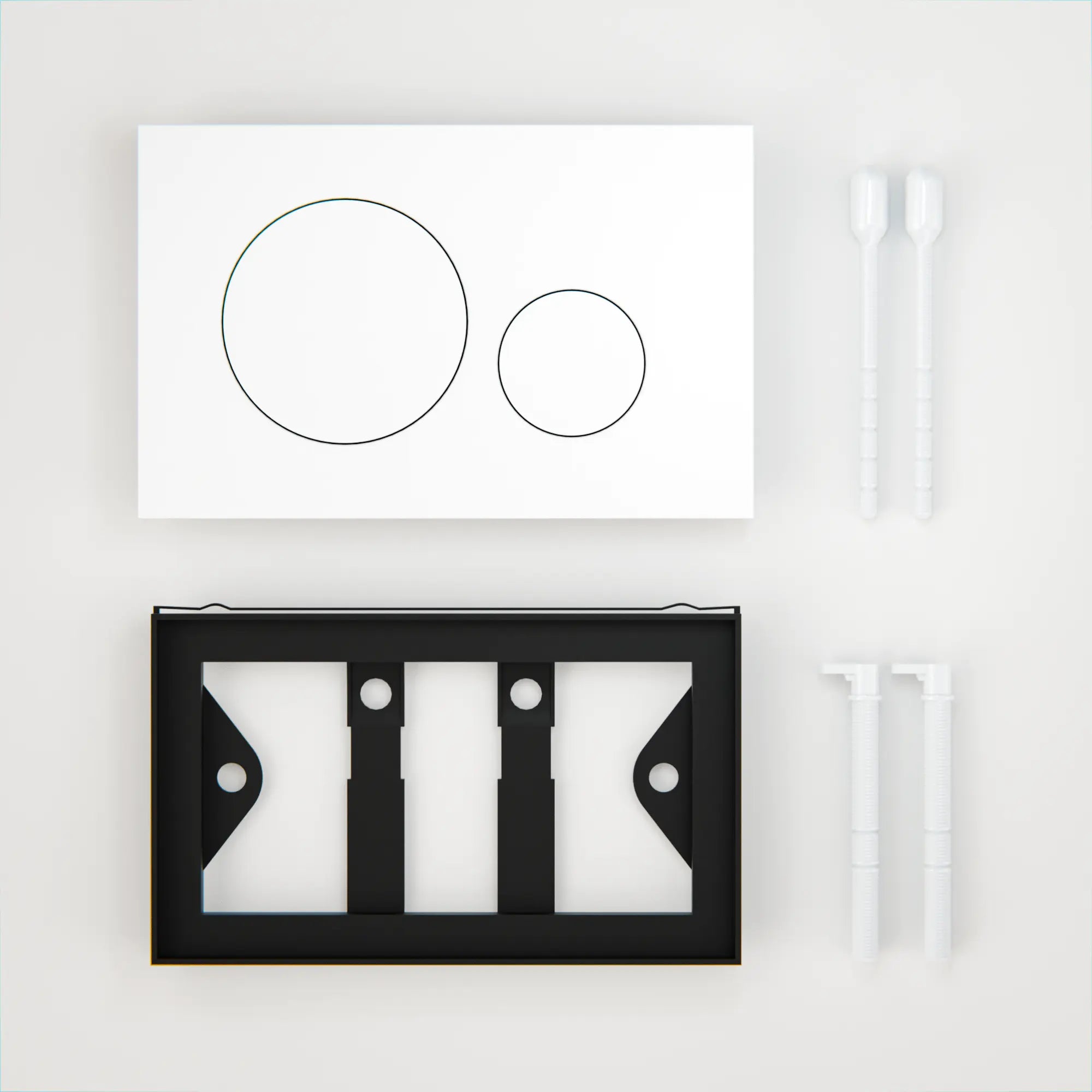 Mirlux Bedieningsplaat - Mat wit- ABS Kunstof DualFlush - PRE-ORDER