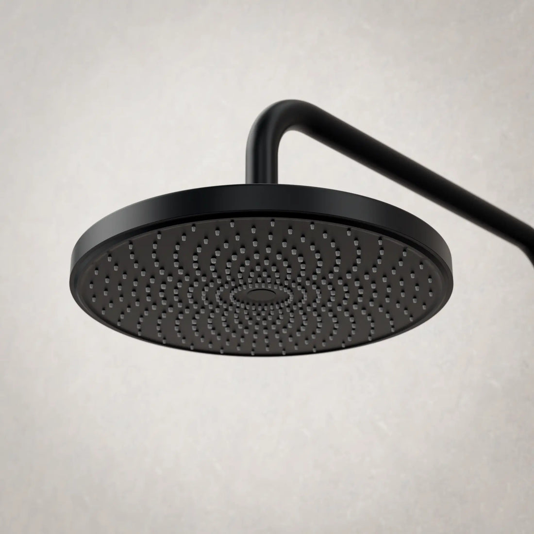 Regendouche Elin - Mat Zwart met Thermostaatkraan - 22 cm