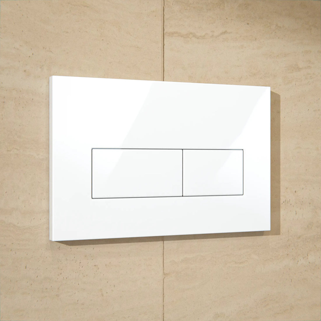 Mirlux Bedieningsplaat - Glanzend wit- ABS Kunstof DualFlush