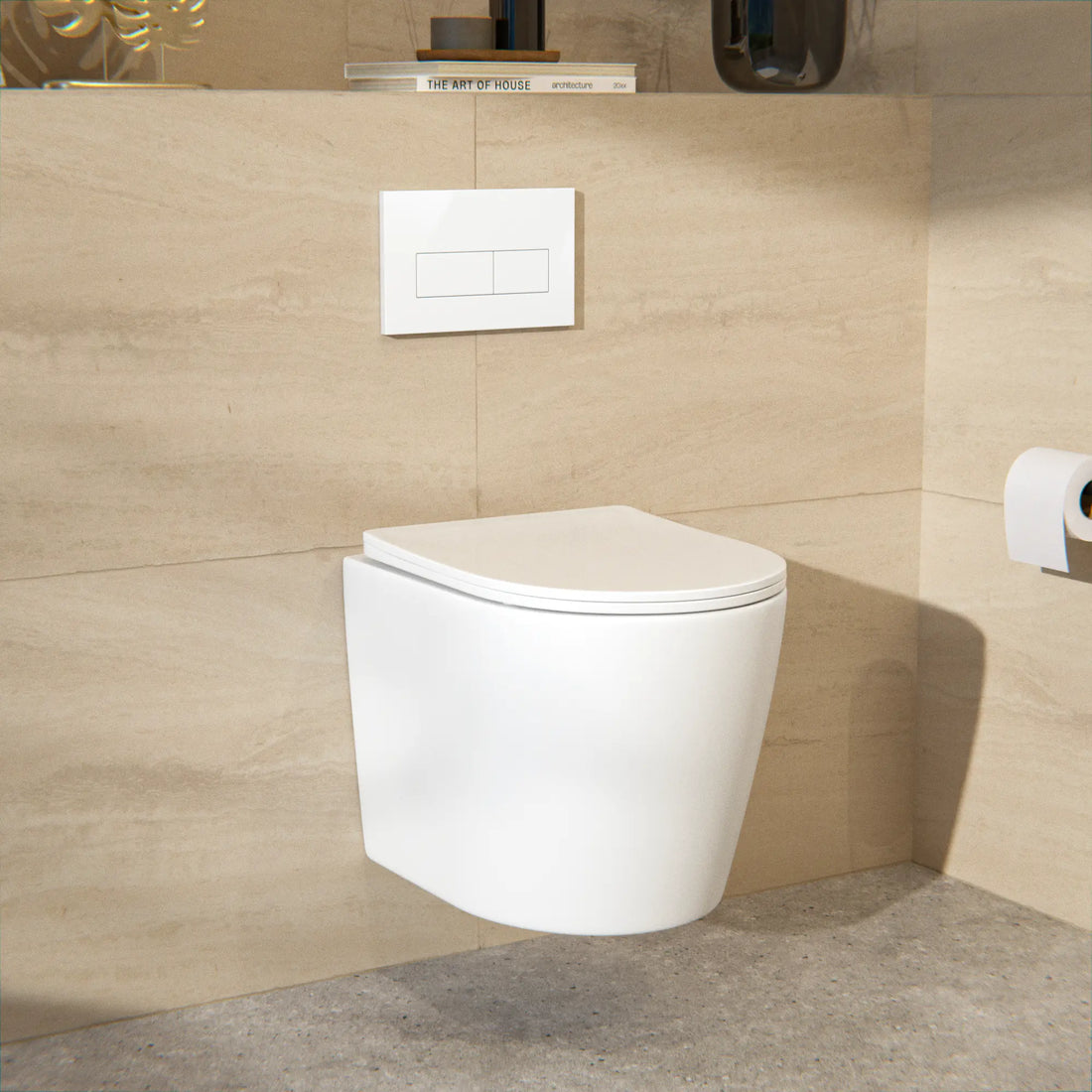 Mirlux Bedieningsplaat - Glanzend wit- ABS Kunstof DualFlush