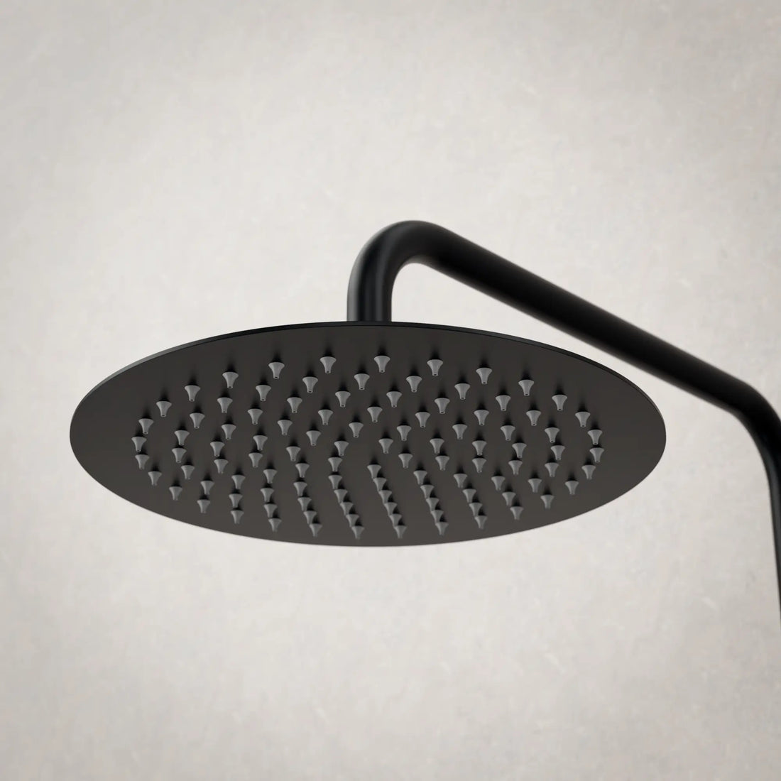 Regendouche Valo - Mat Zwart met Thermostaatkraan - 25 cm