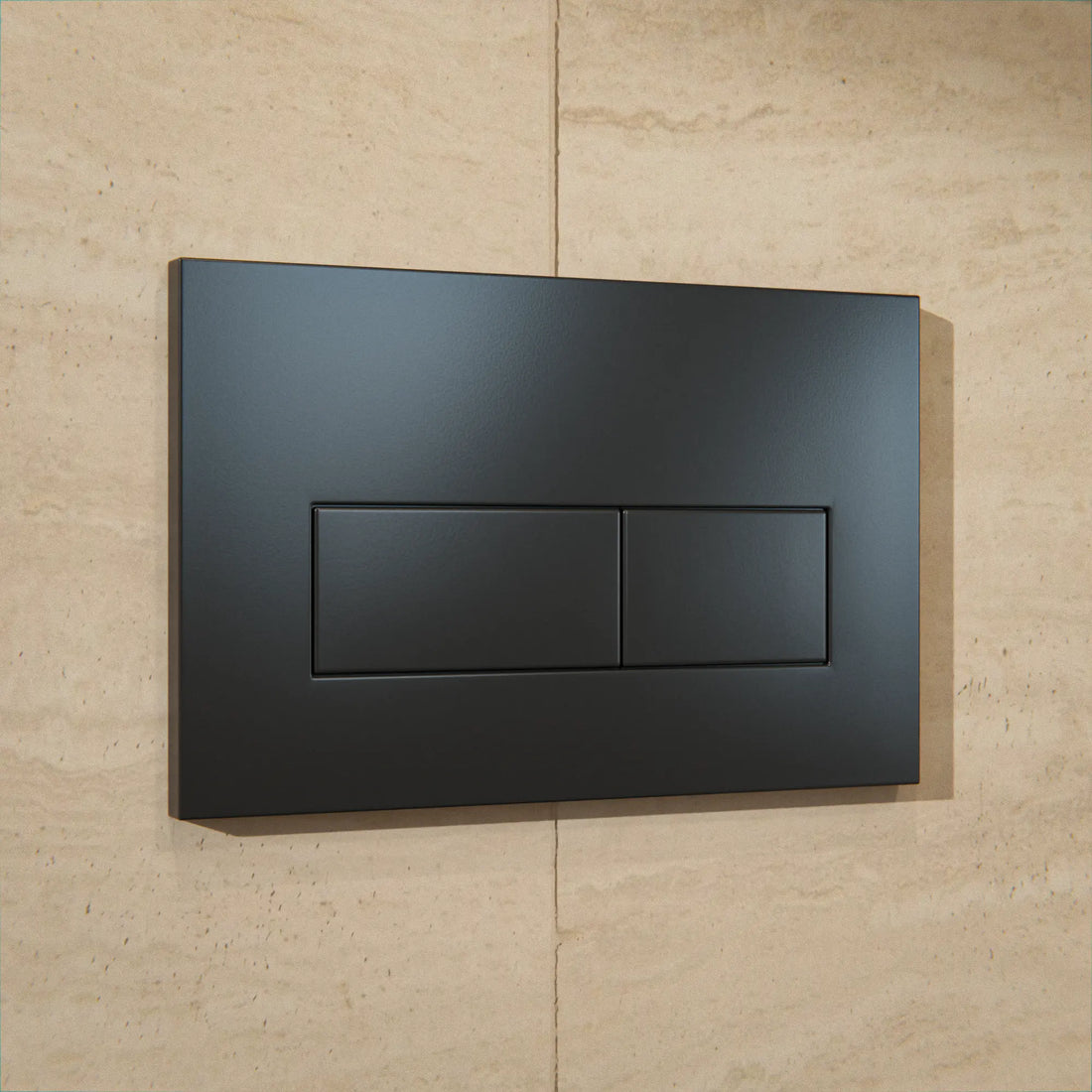 Mirlux Bedieningsplaat - Mat Zwart - ABS Kunstof DualFlush
