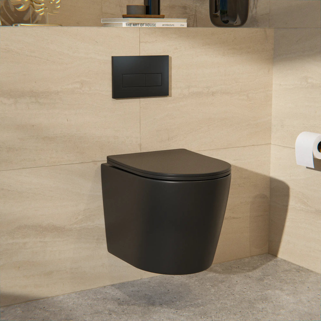 Mirlux Bedieningsplaat - Mat Zwart - ABS Kunstof DualFlush
