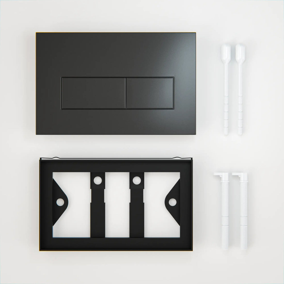 Mirlux Bedieningsplaat - Mat Zwart - ABS Kunstof DualFlush