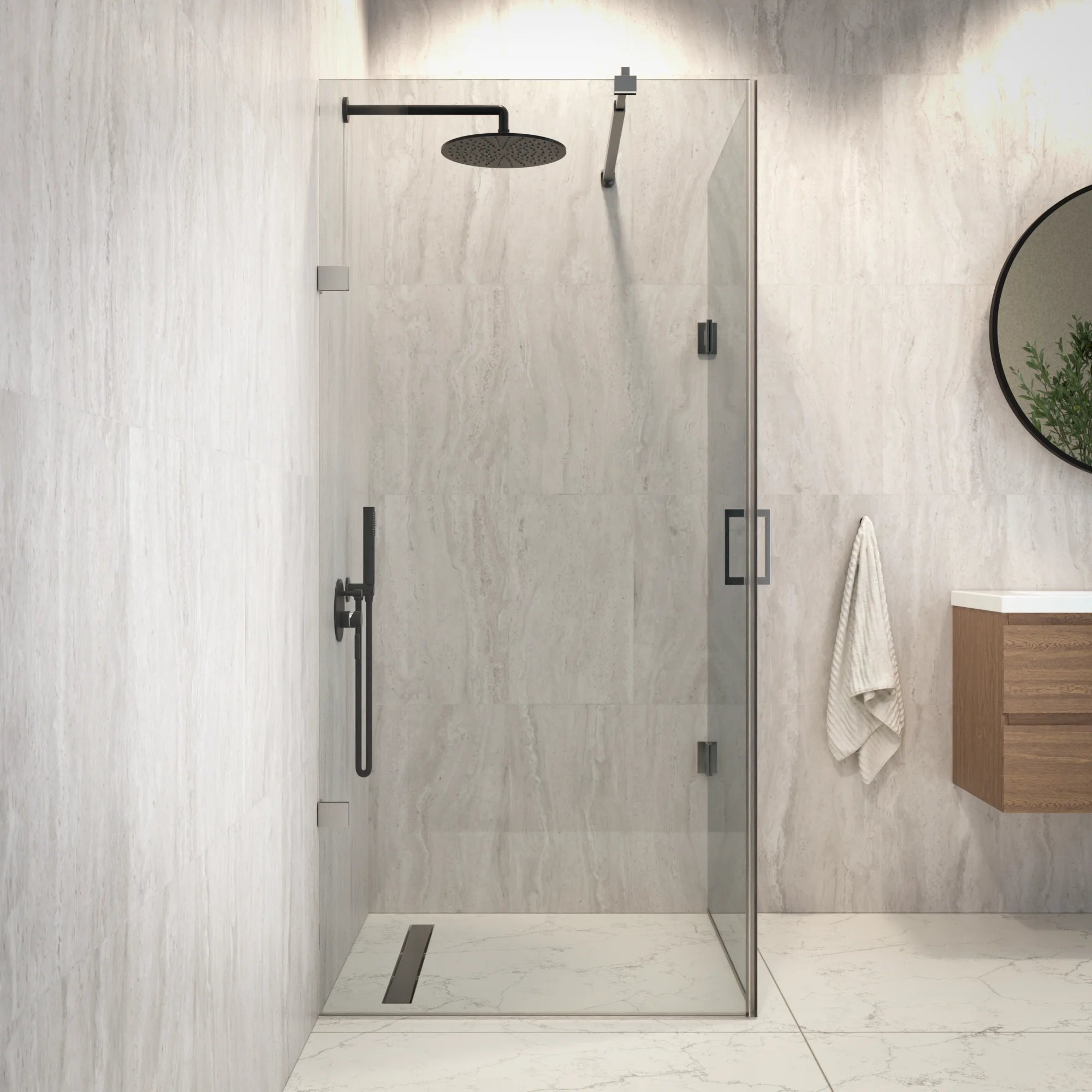 Douchecabine Mira - 90 x 200 - Chroom