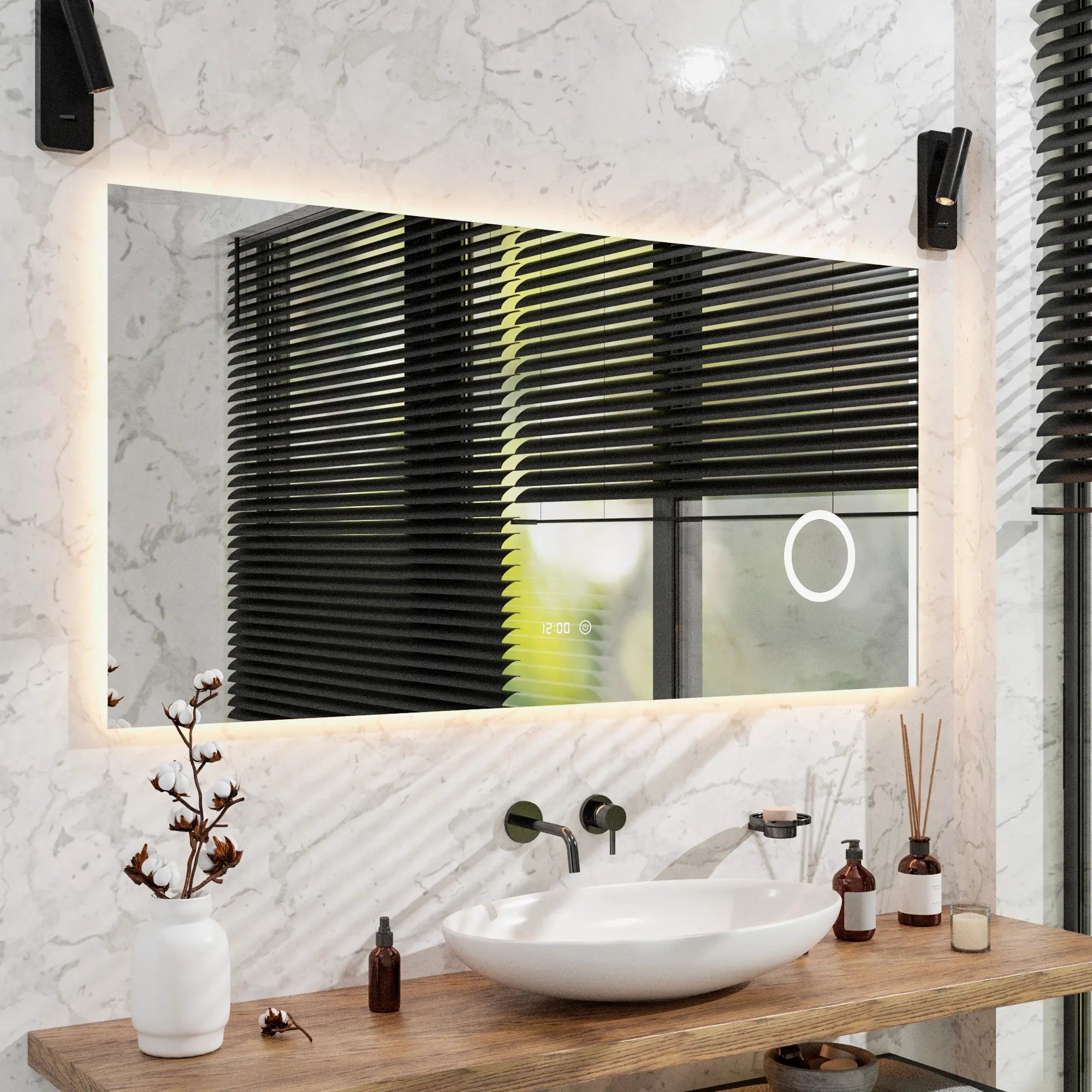 Badkamerspiegel - 160x80cm - Frameloos