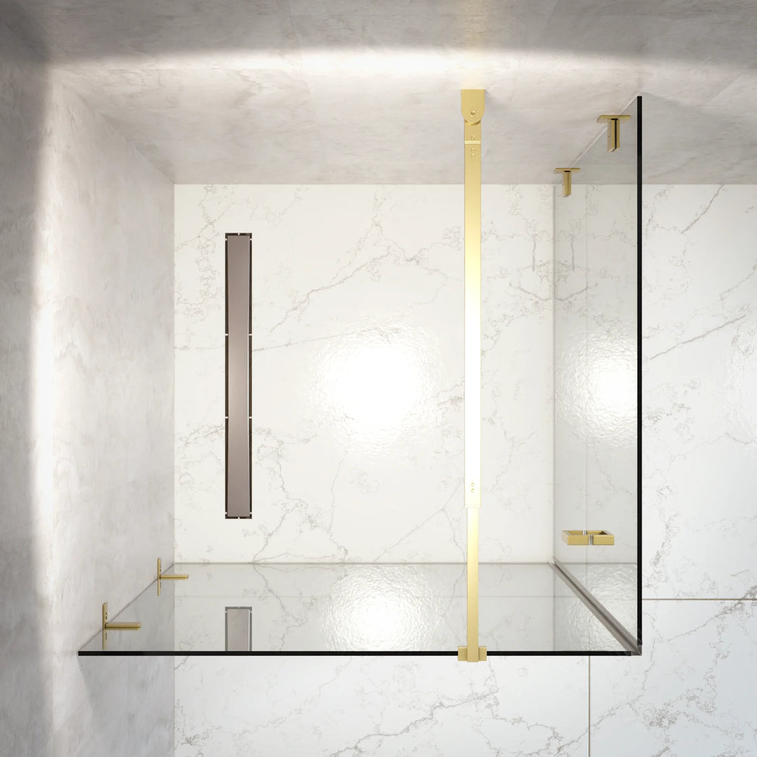 Douchecabine Mira - 90 x 90 x 200cm - Goud - Nano Coating