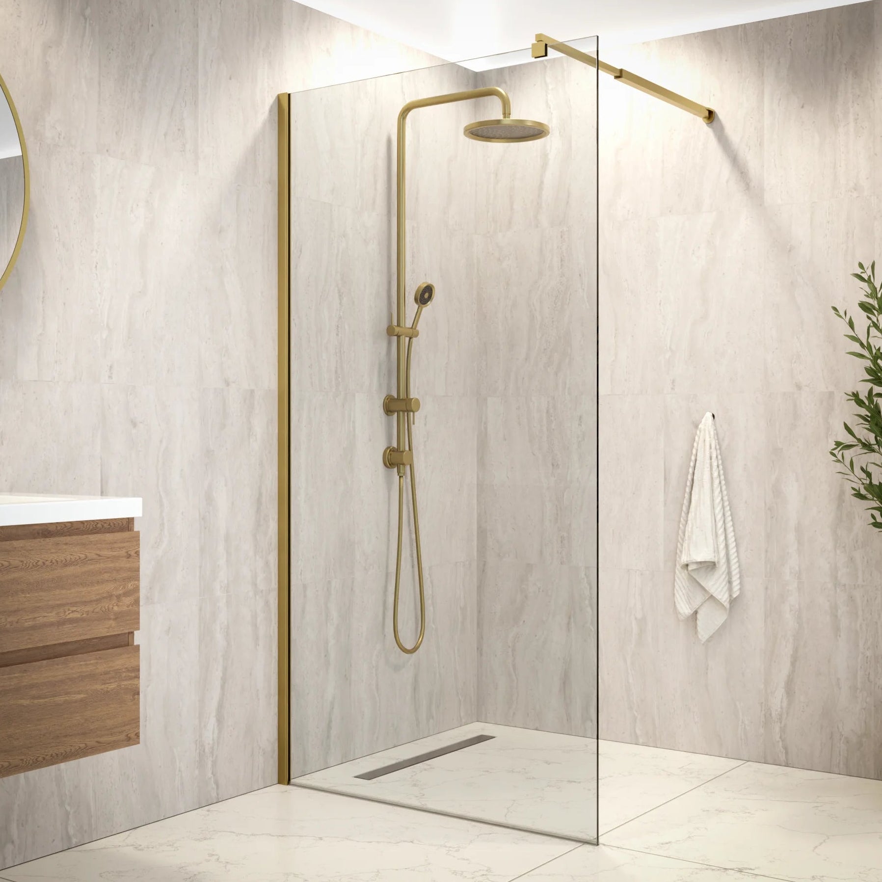 Douchewand Elva - 100x200cm