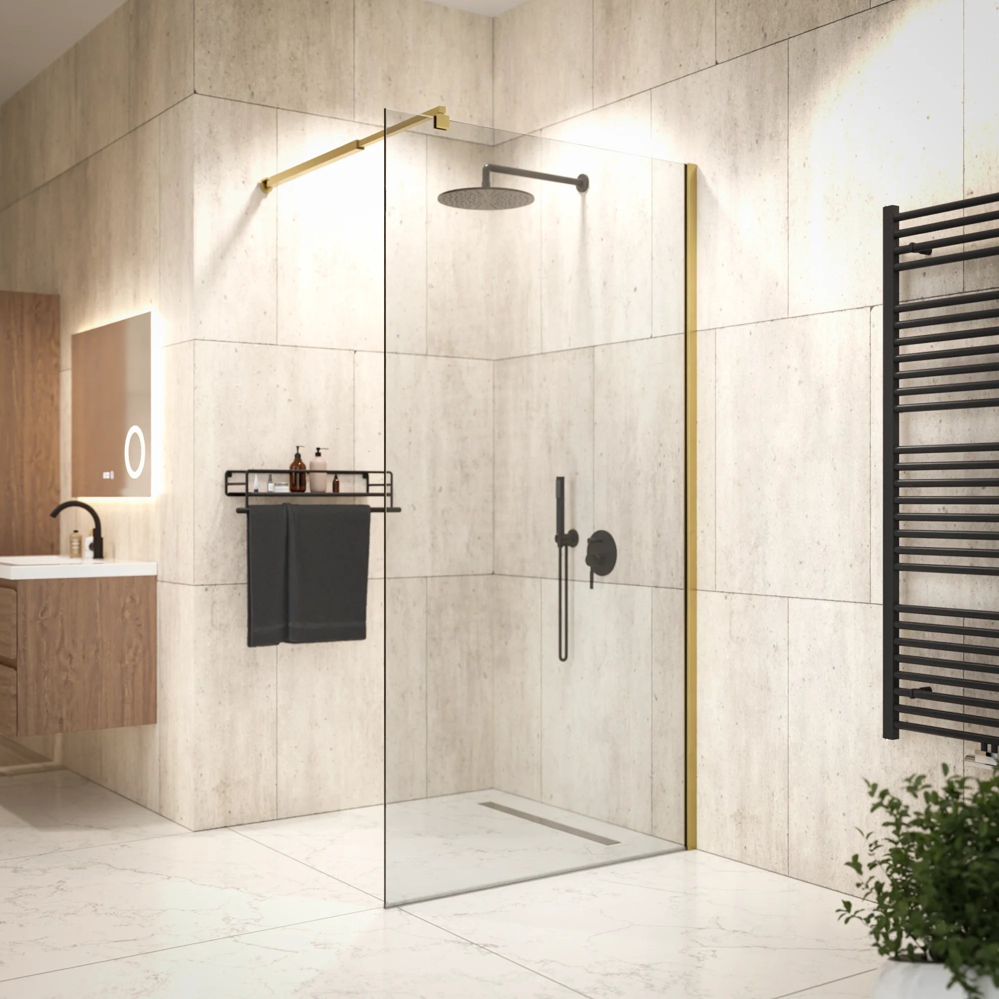 Douchewand Elva - 100x200cm