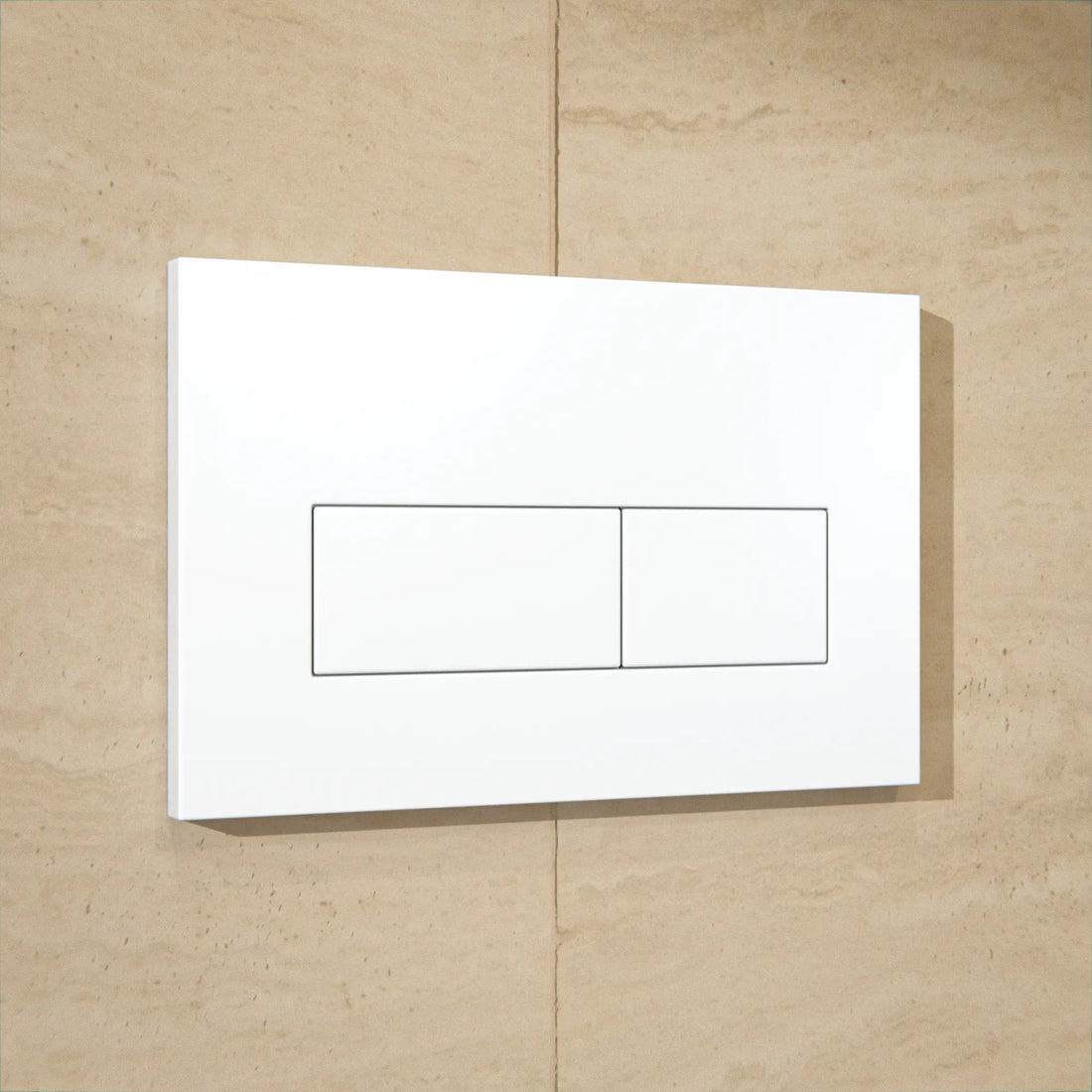 Mirlux Bedieningsplaat - Mat wit- ABS Kunstof DualFlush