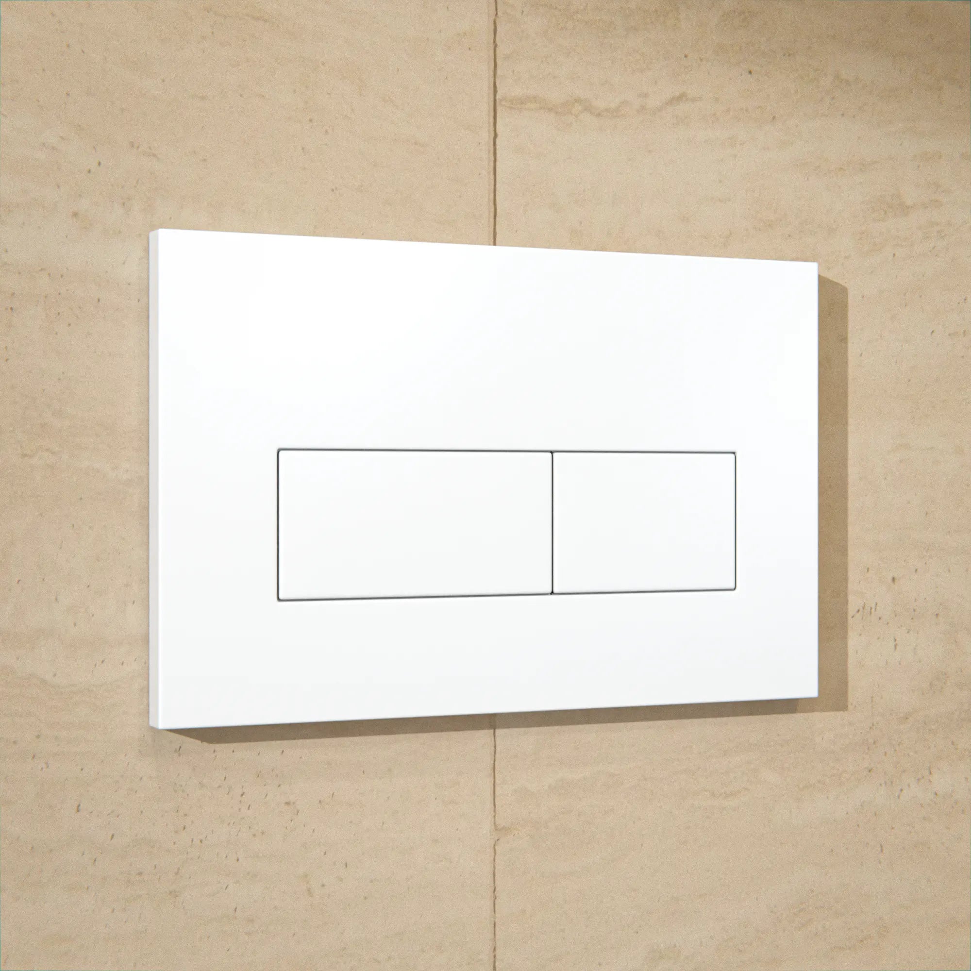Mirlux Bedieningsplaat - Mat wit- ABS Kunstof DualFlush - PRE-ORDER