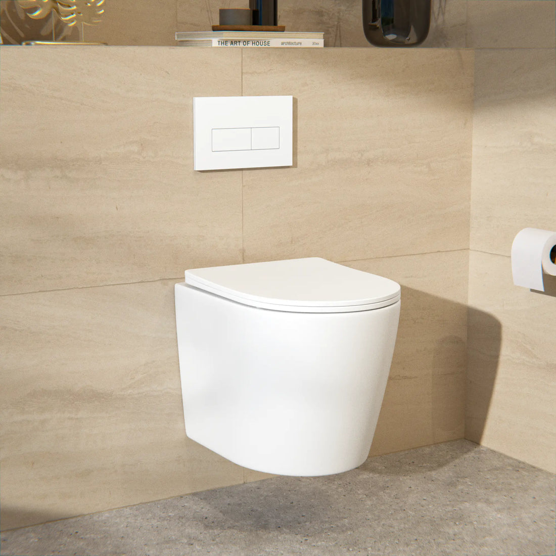 Mirlux Bedieningsplaat - Mat wit- ABS Kunstof DualFlush