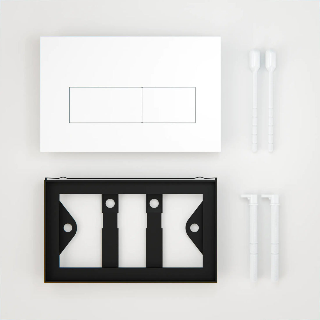 Mirlux Bedieningsplaat - Mat wit- ABS Kunstof DualFlush