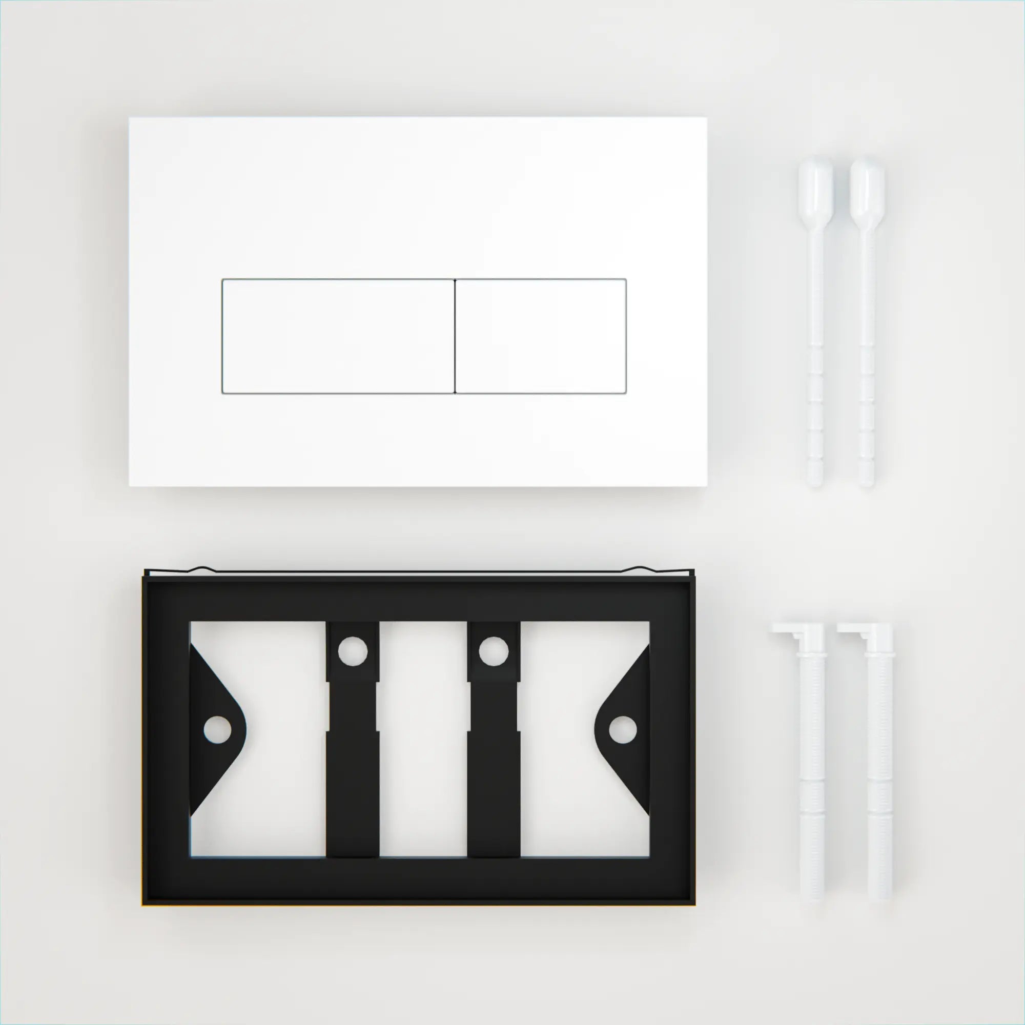 Mirlux Bedieningsplaat - Mat wit- ABS Kunstof DualFlush - PRE-ORDER