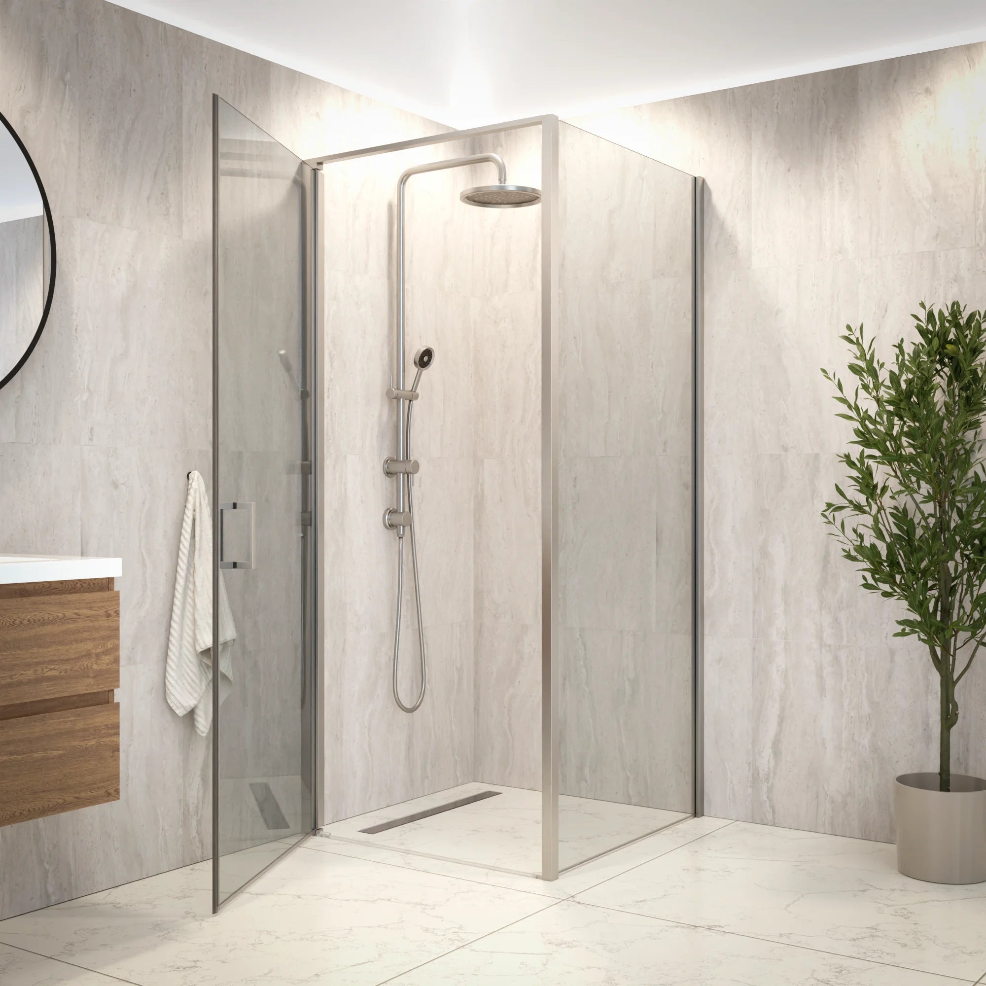 Douchecabine Vela - 90 x 200 - Chroom