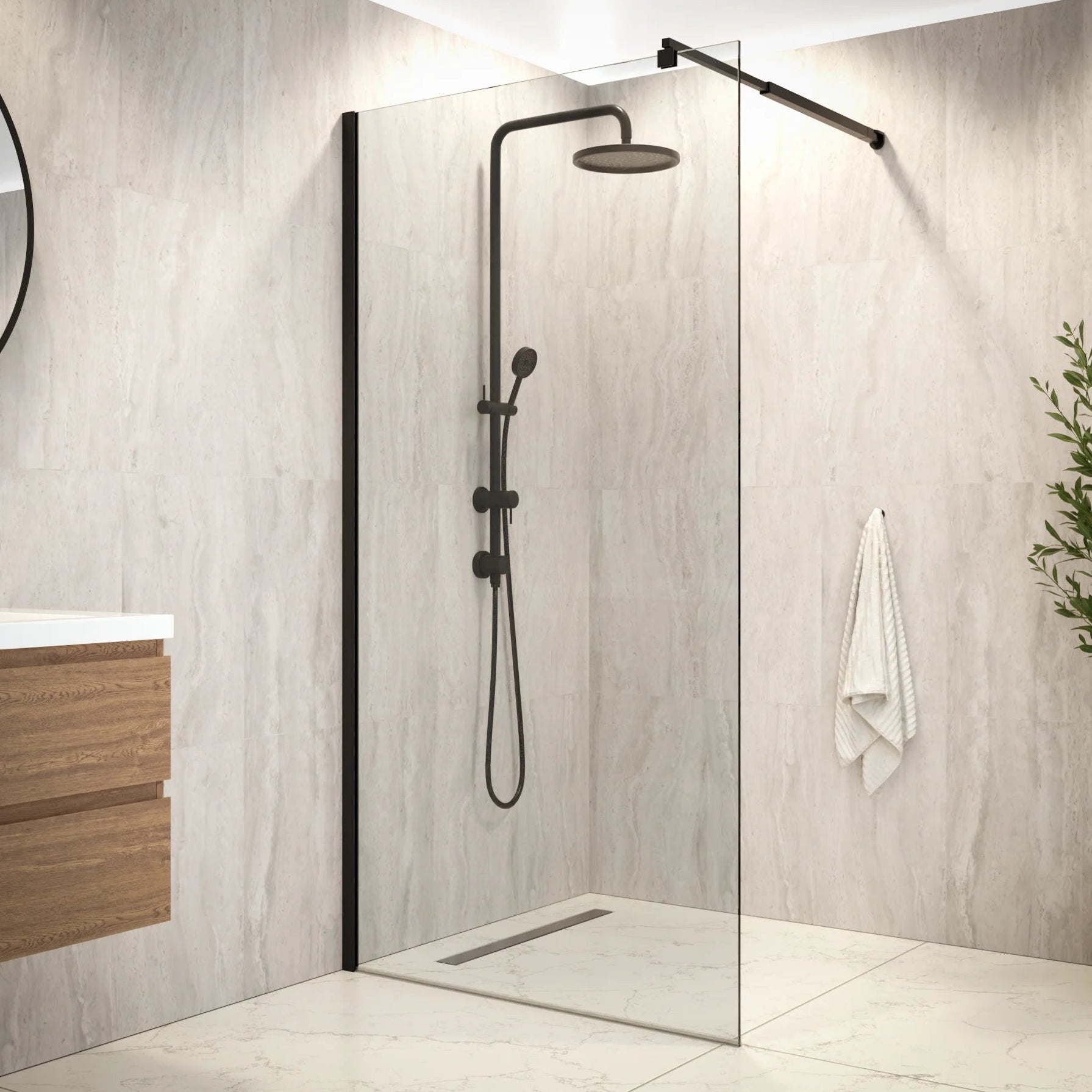 Douchewand Aris - 100x200cm