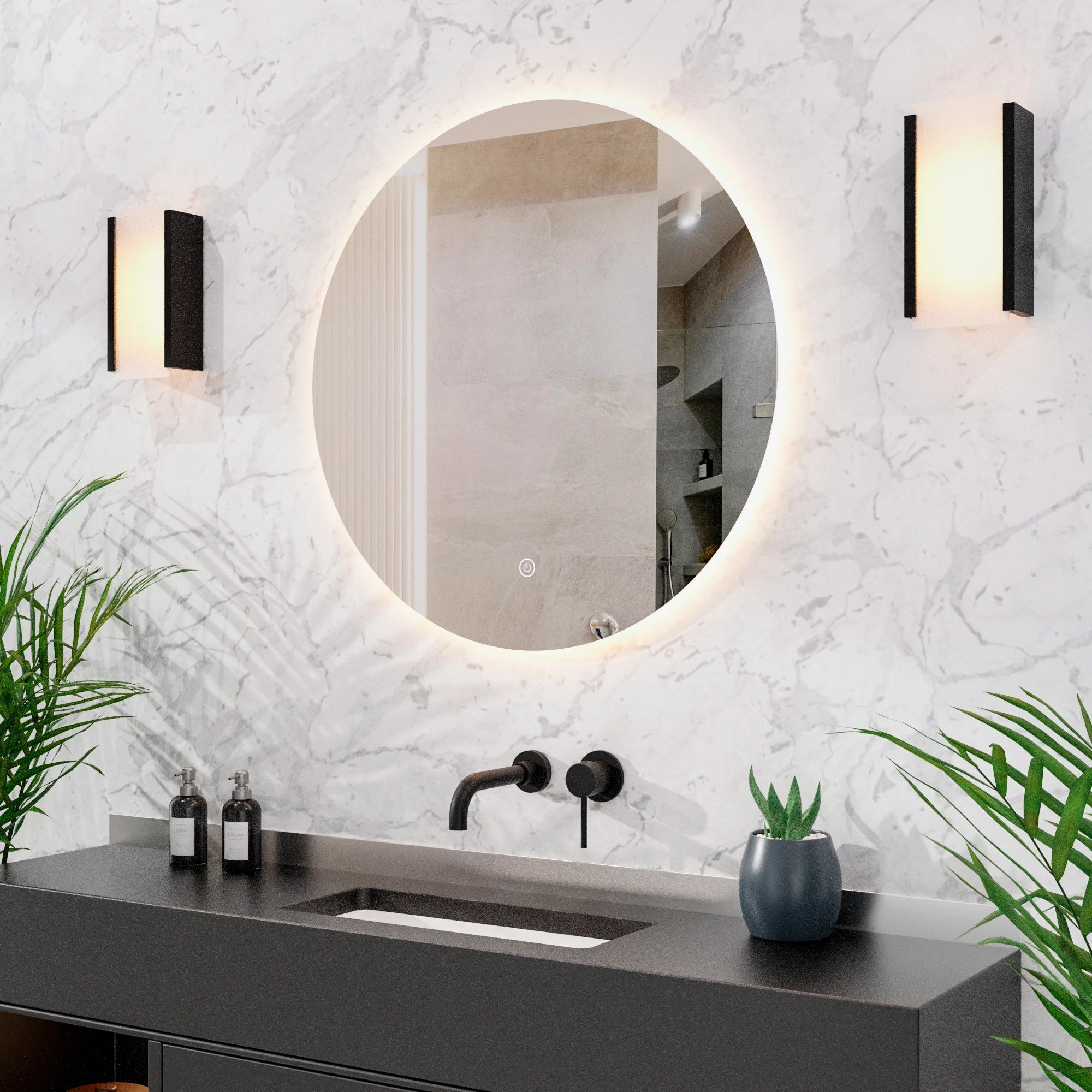 Badkamerspiegel - 80cm - Rond - Frameloos