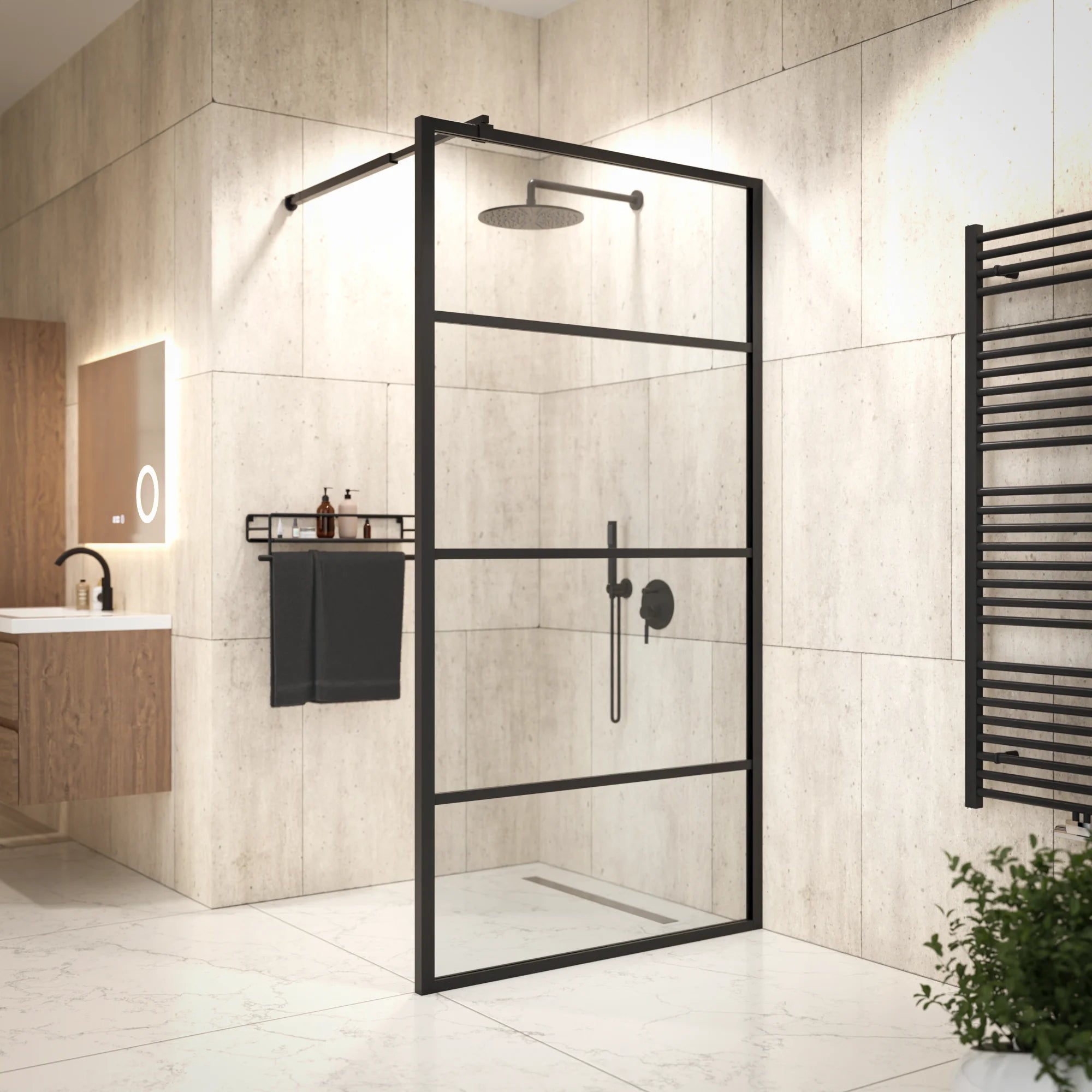 Douchewand Luna - 100x200cm