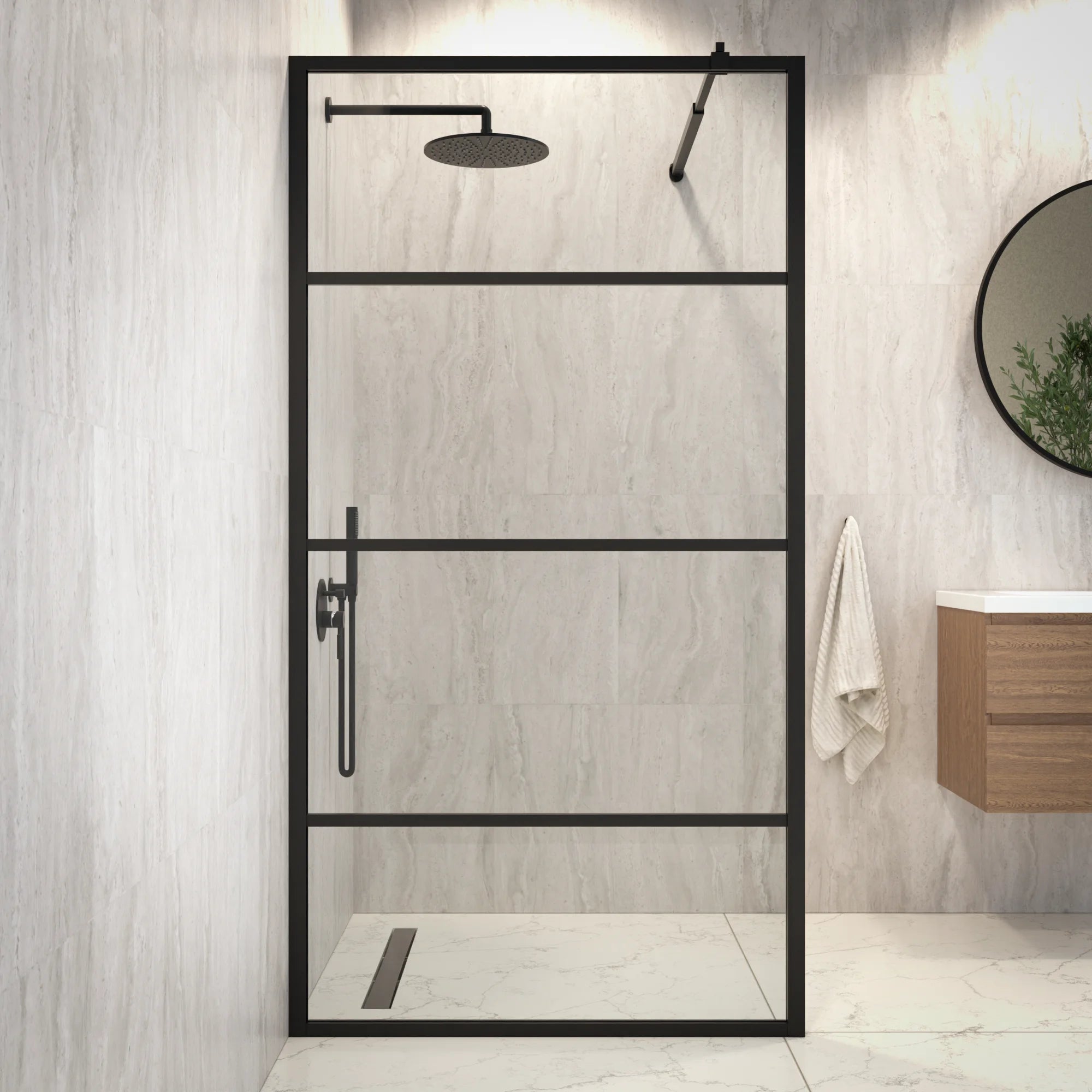 Douchewand Luna - 100x200cm