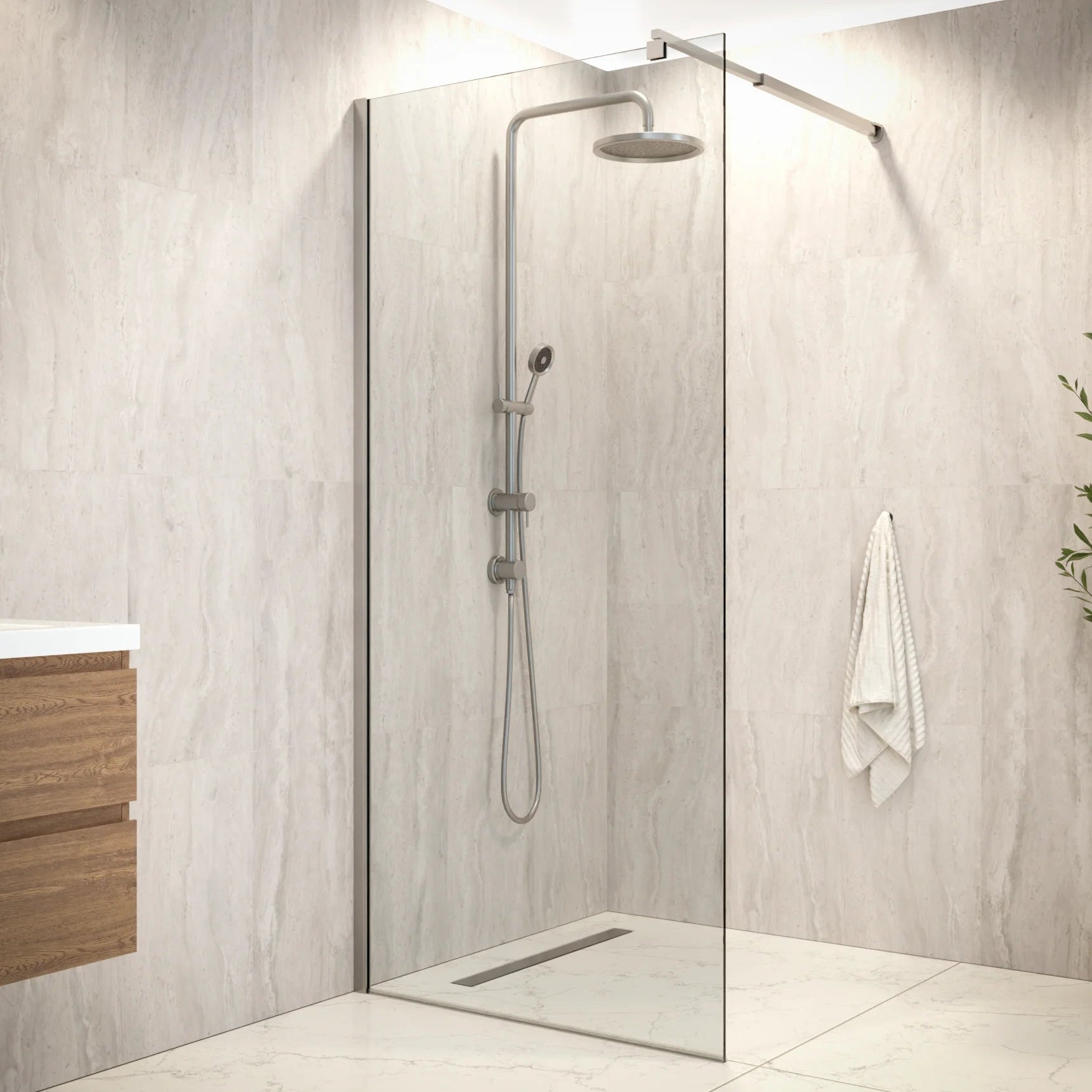 Douchewand Zaro - 90x200cm