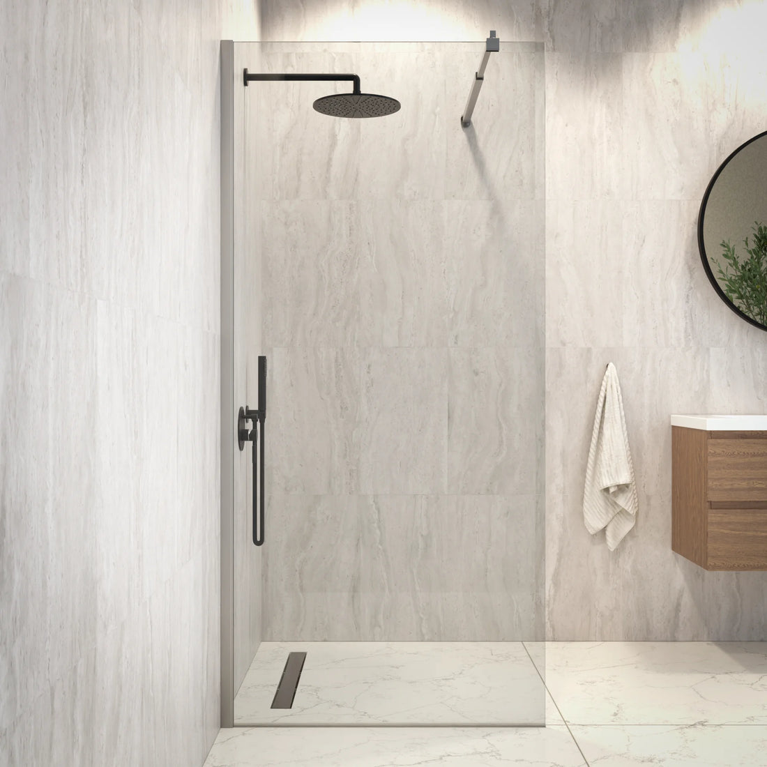 Douchewand Zaro - 90x200cm