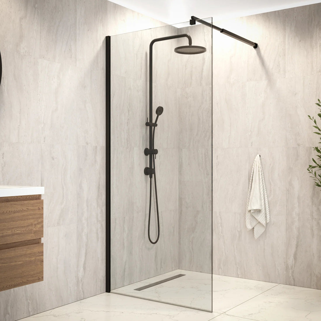 Douchewand Aris - 90x200cm
