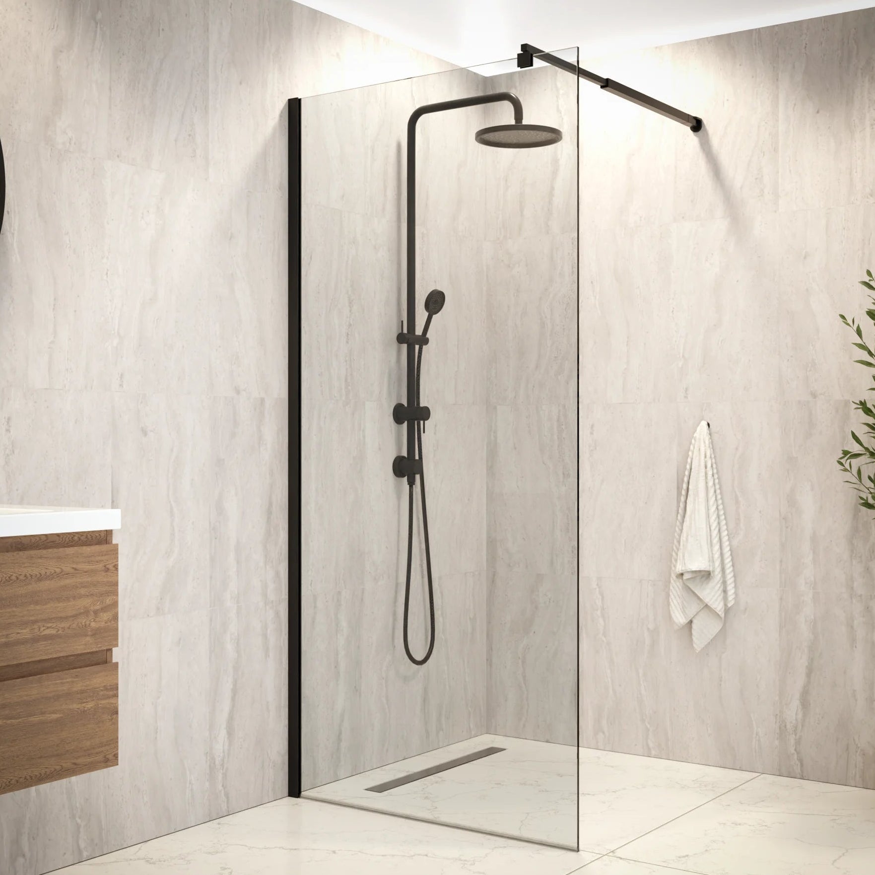 Douchewand Aris - 90x200cm