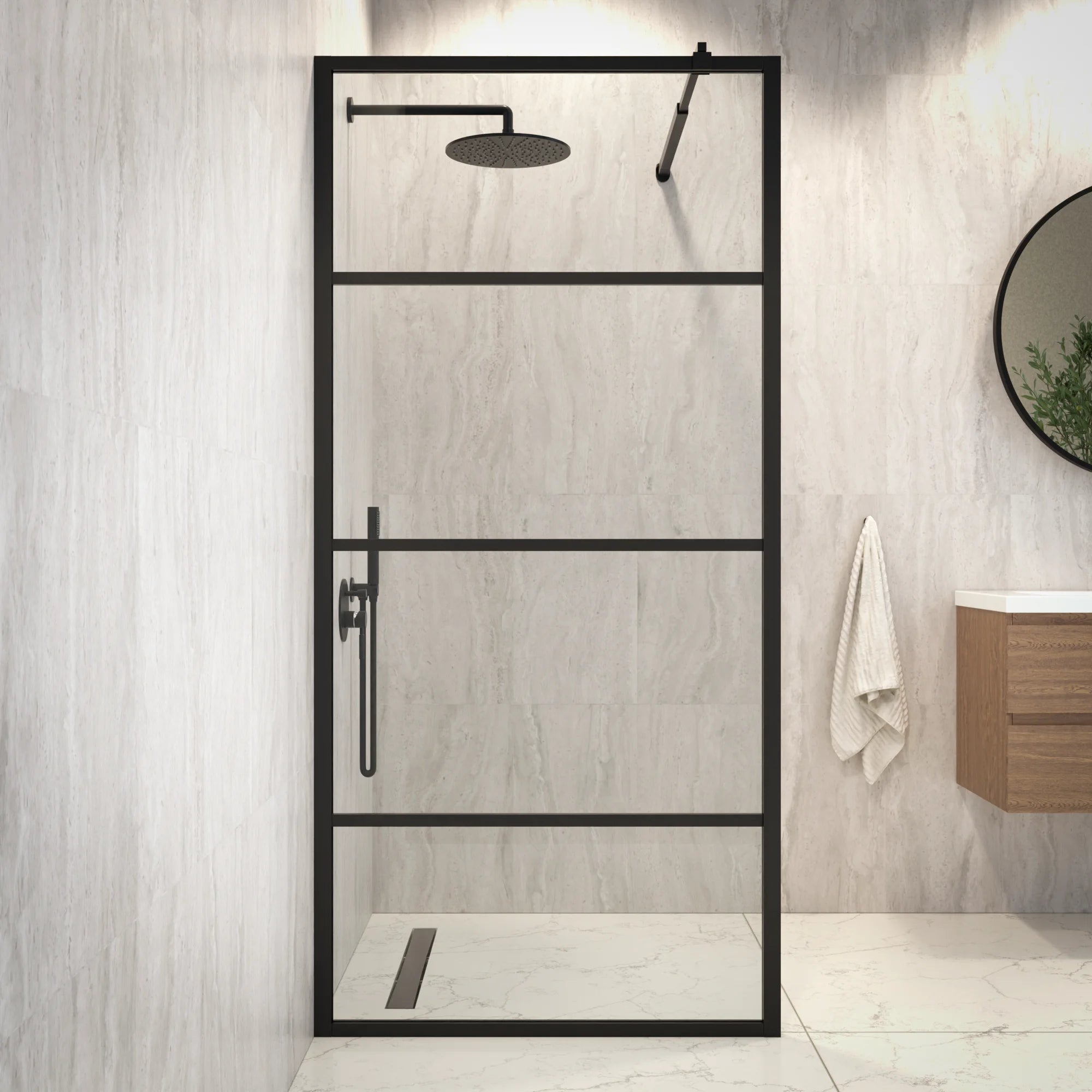 Douchewand Luna - 90x200cm