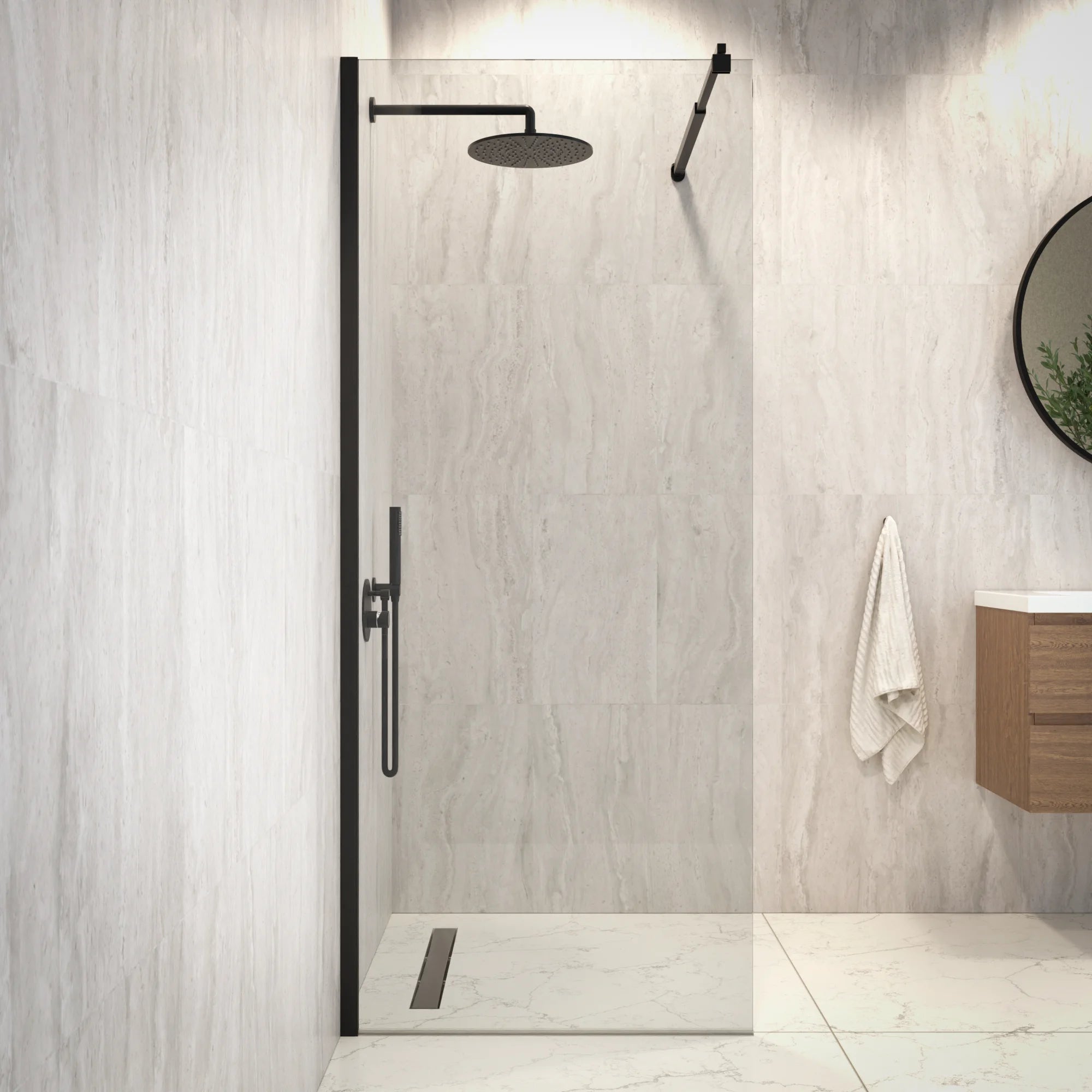 Douchewand Aris - 80x200cm