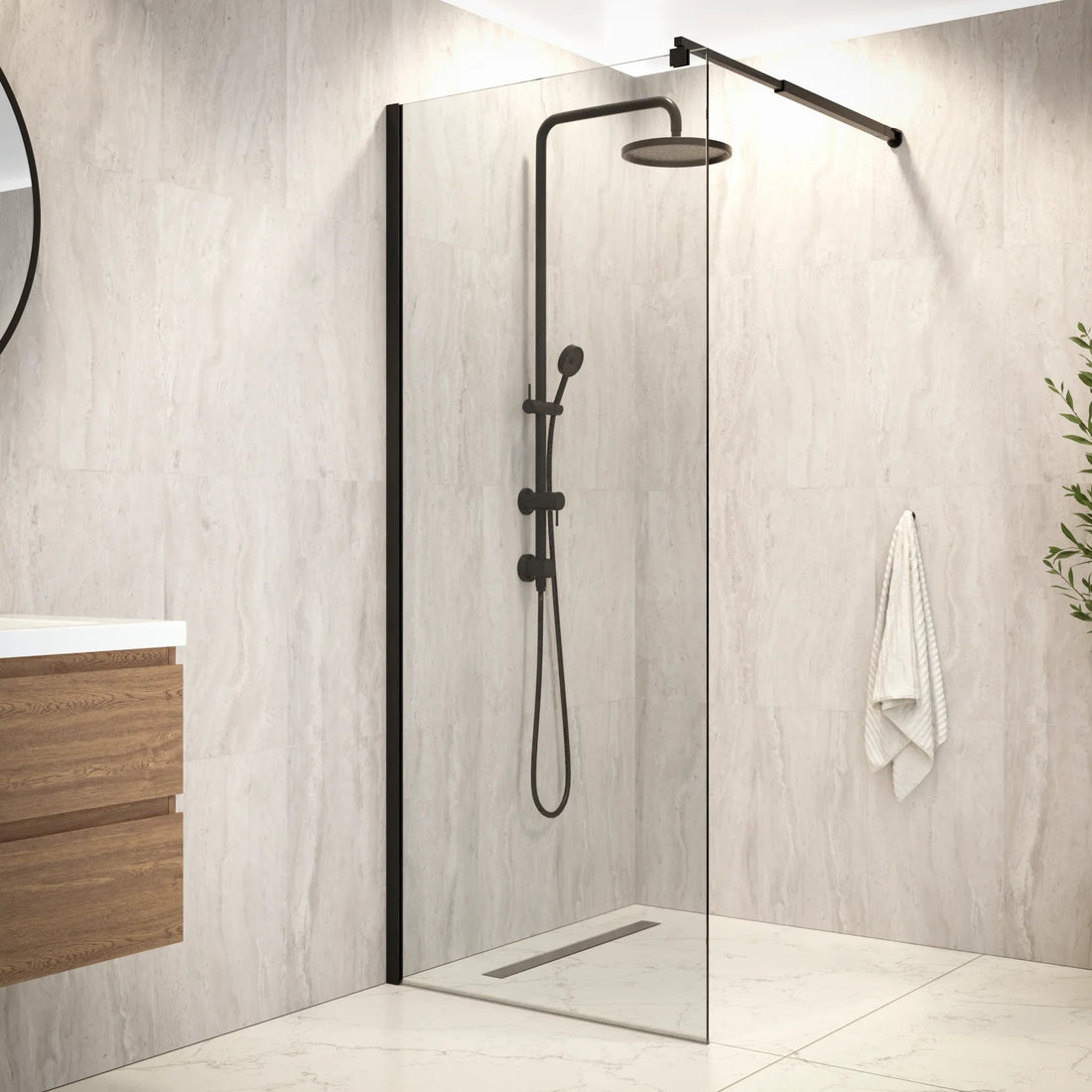 Douchewand Aris - 80x200cm