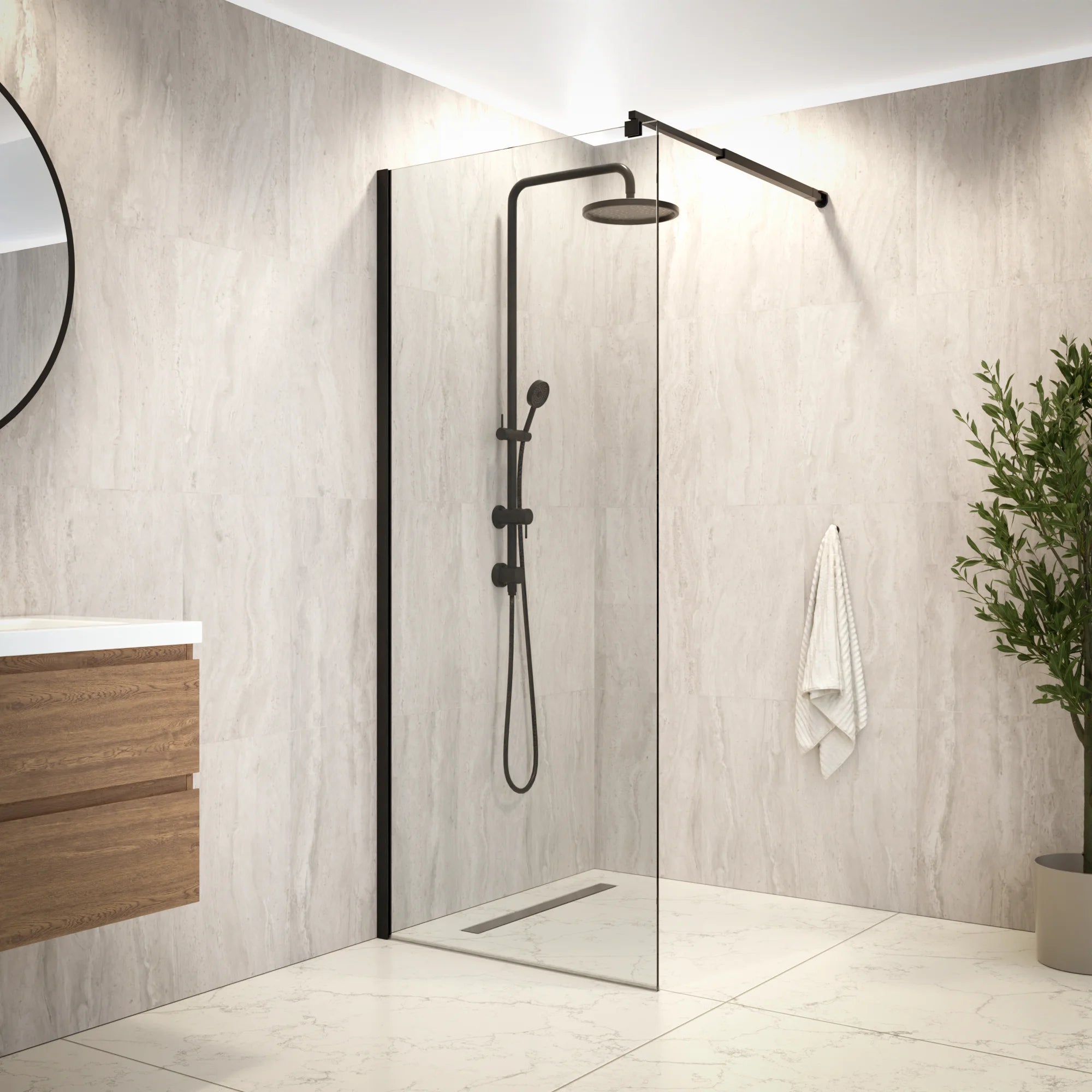 Douchewand Aris 80x200cm - Pre Order