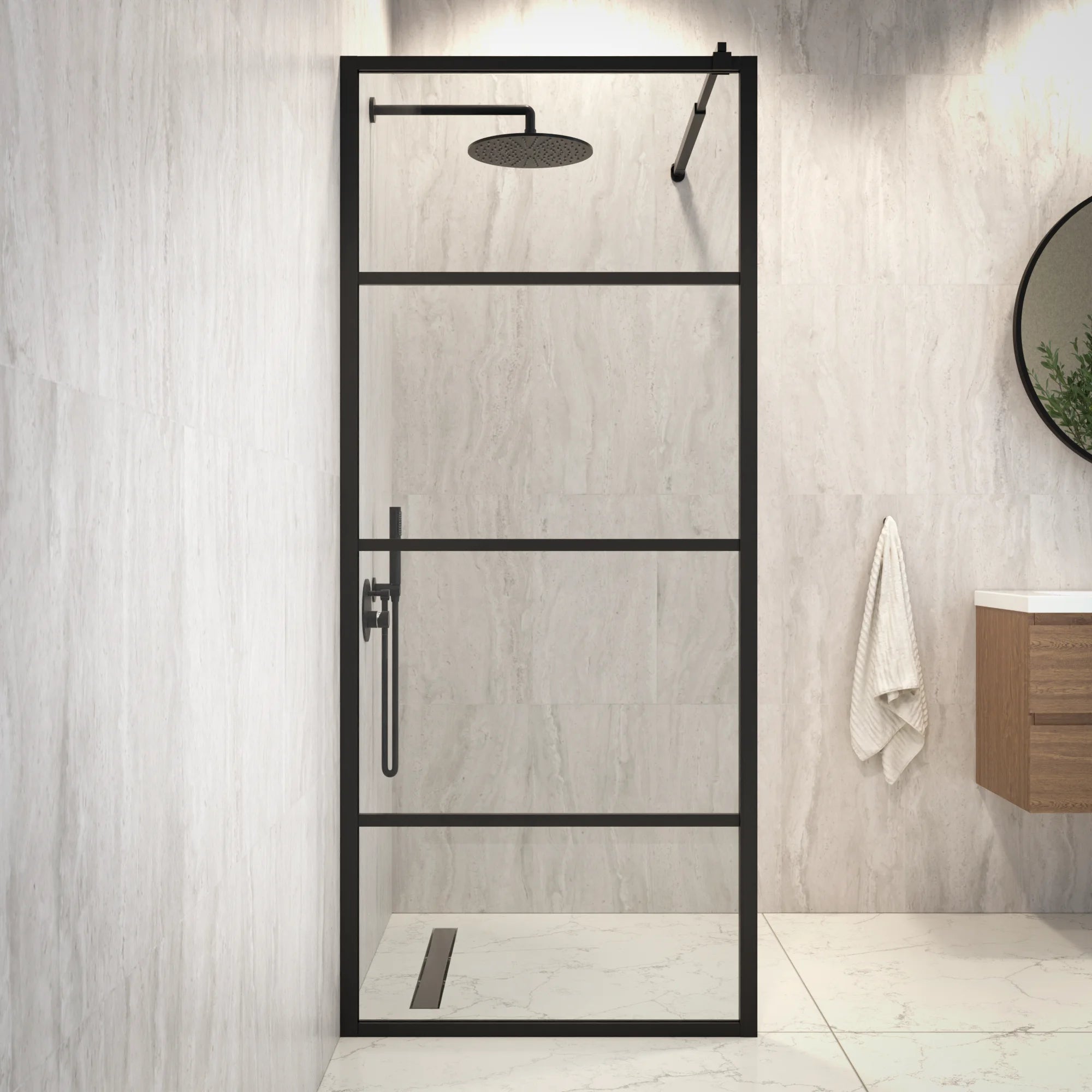 Douchewand Luna - 80x200cm