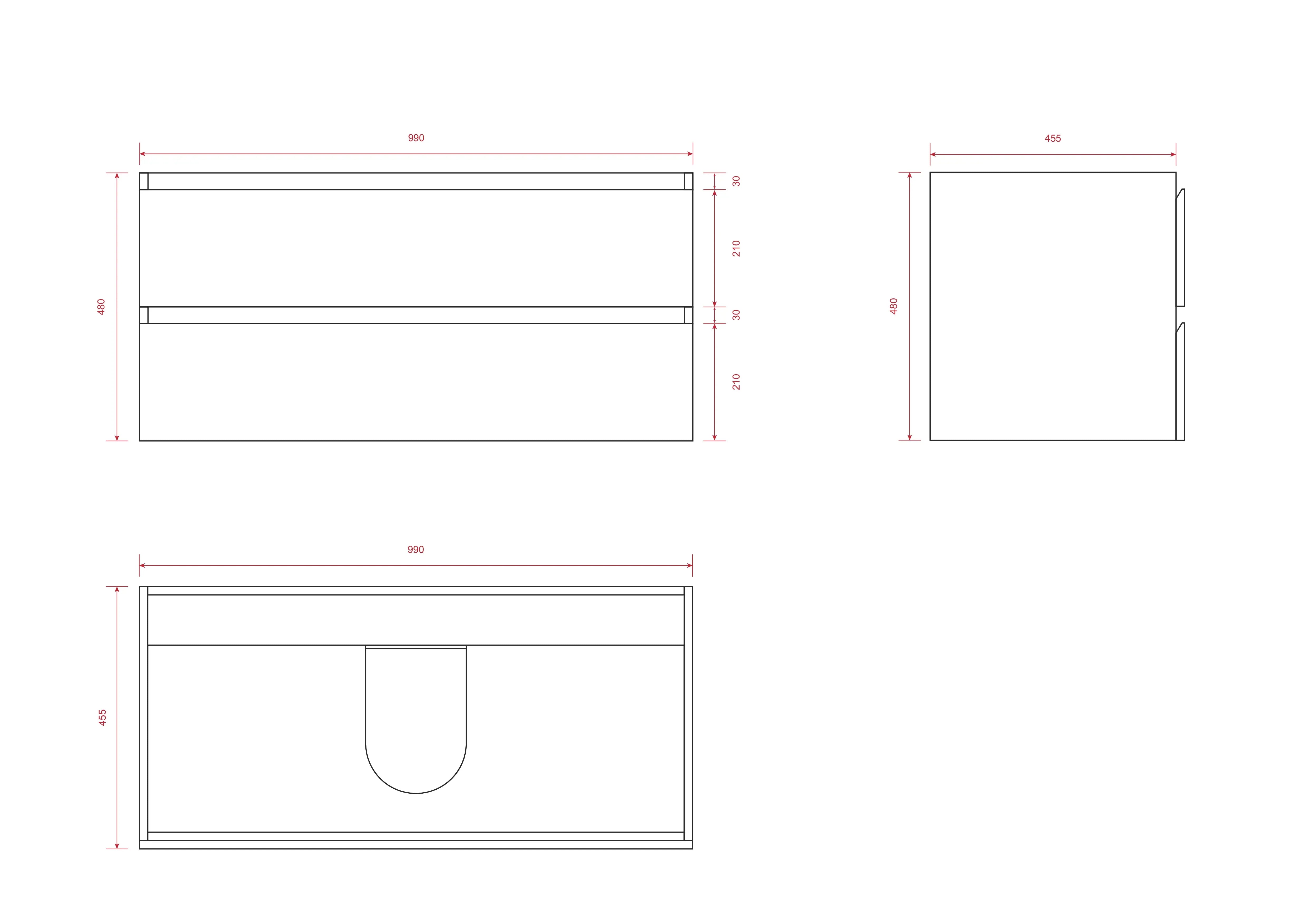 Badkamermeubel set Monaco - 100cm - Licht Eiken - Wastafel Zwart - PRE-ORDER