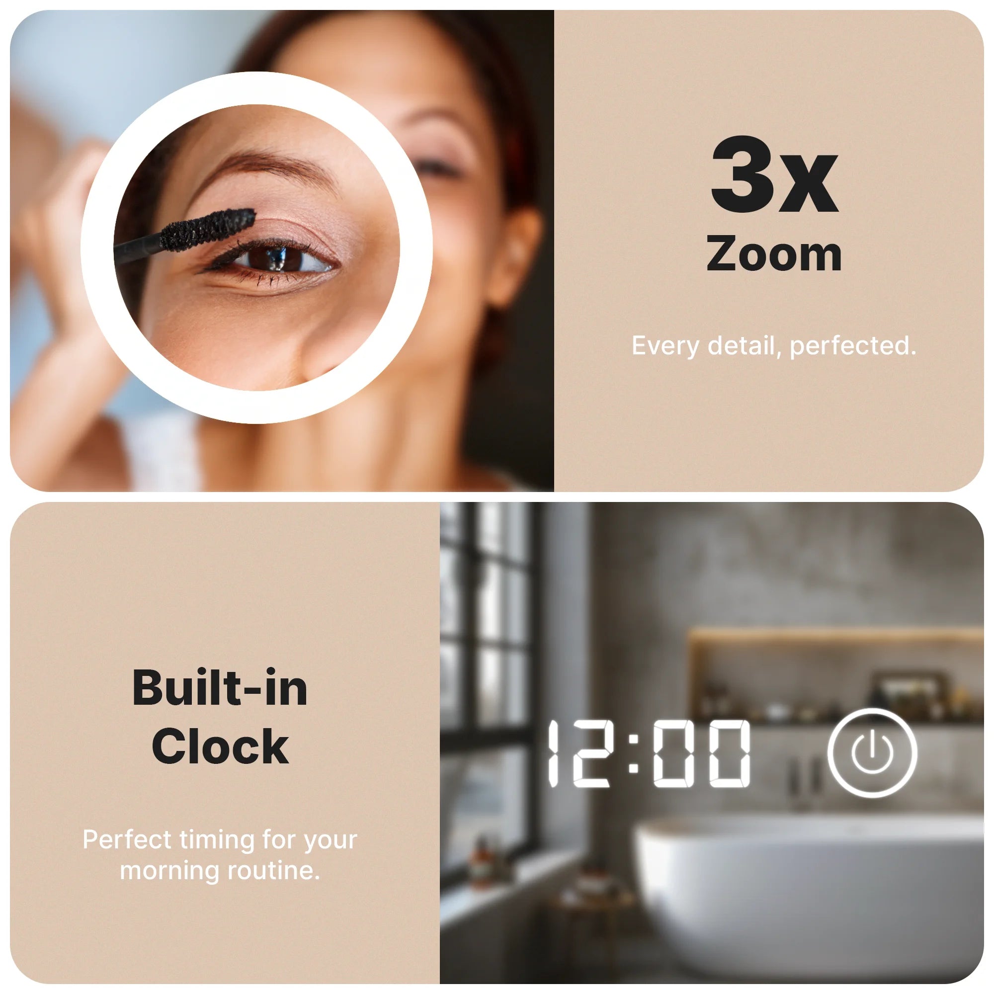 Badkamerspiegel - 160x80cm - Frameloos