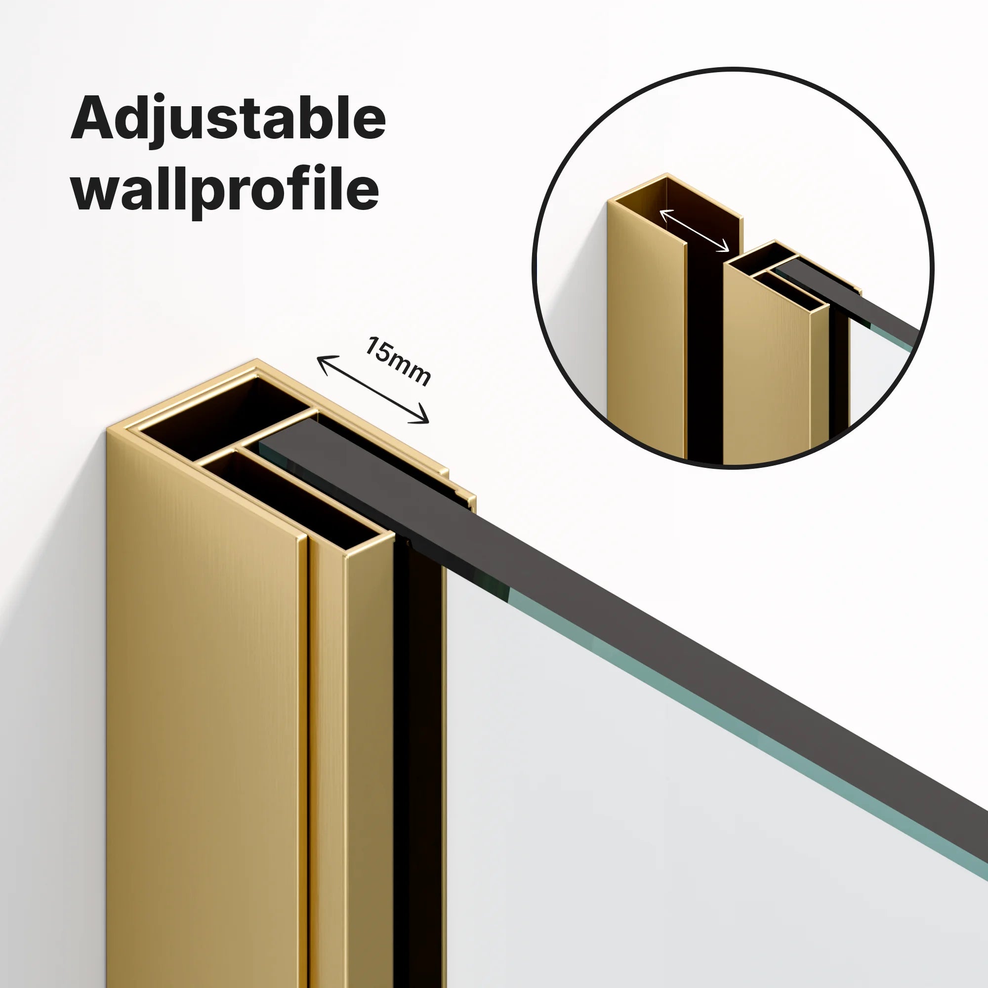 Douchewand Elva - 90x200cm