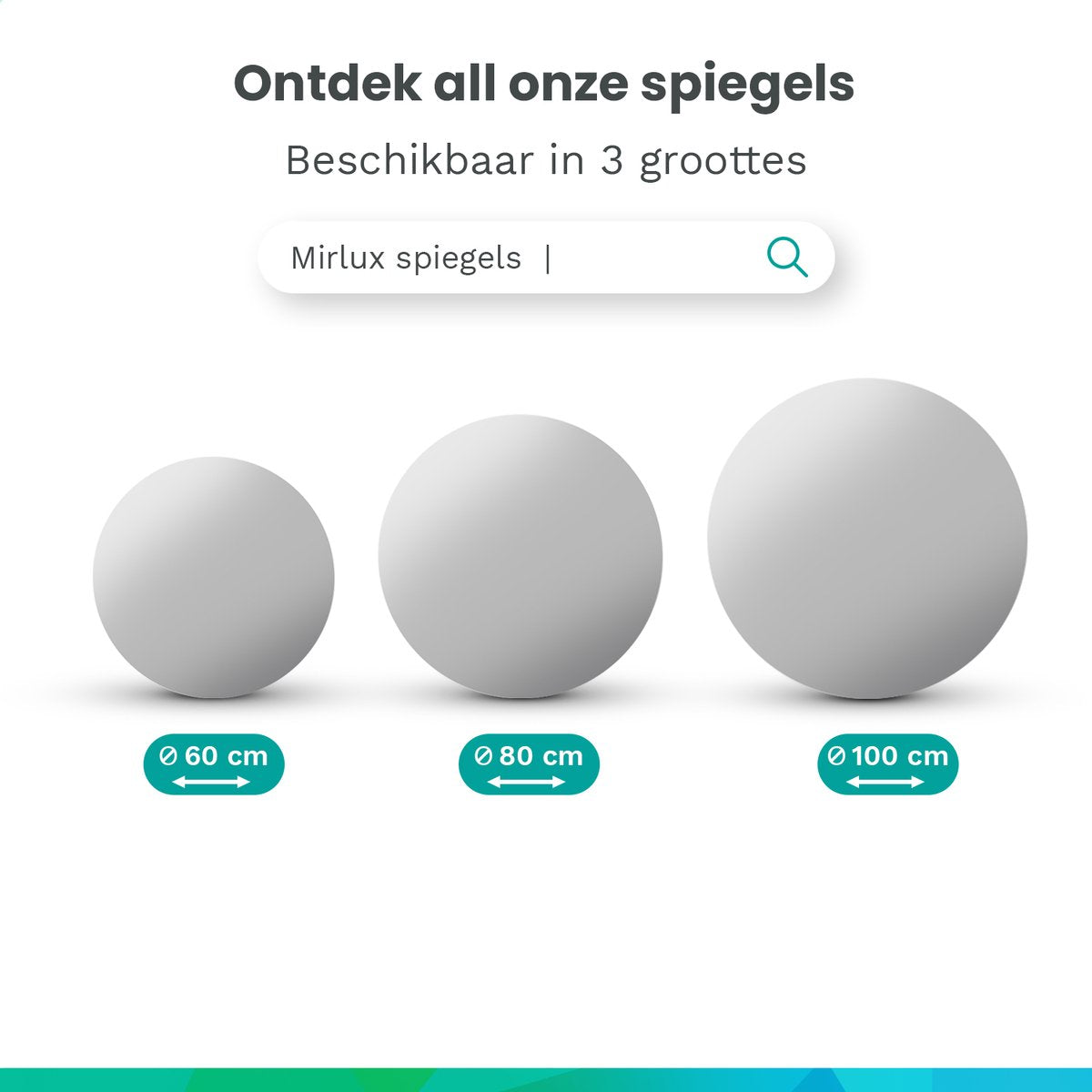 Badkamerspiegel - 60cm - Round - Frameloos