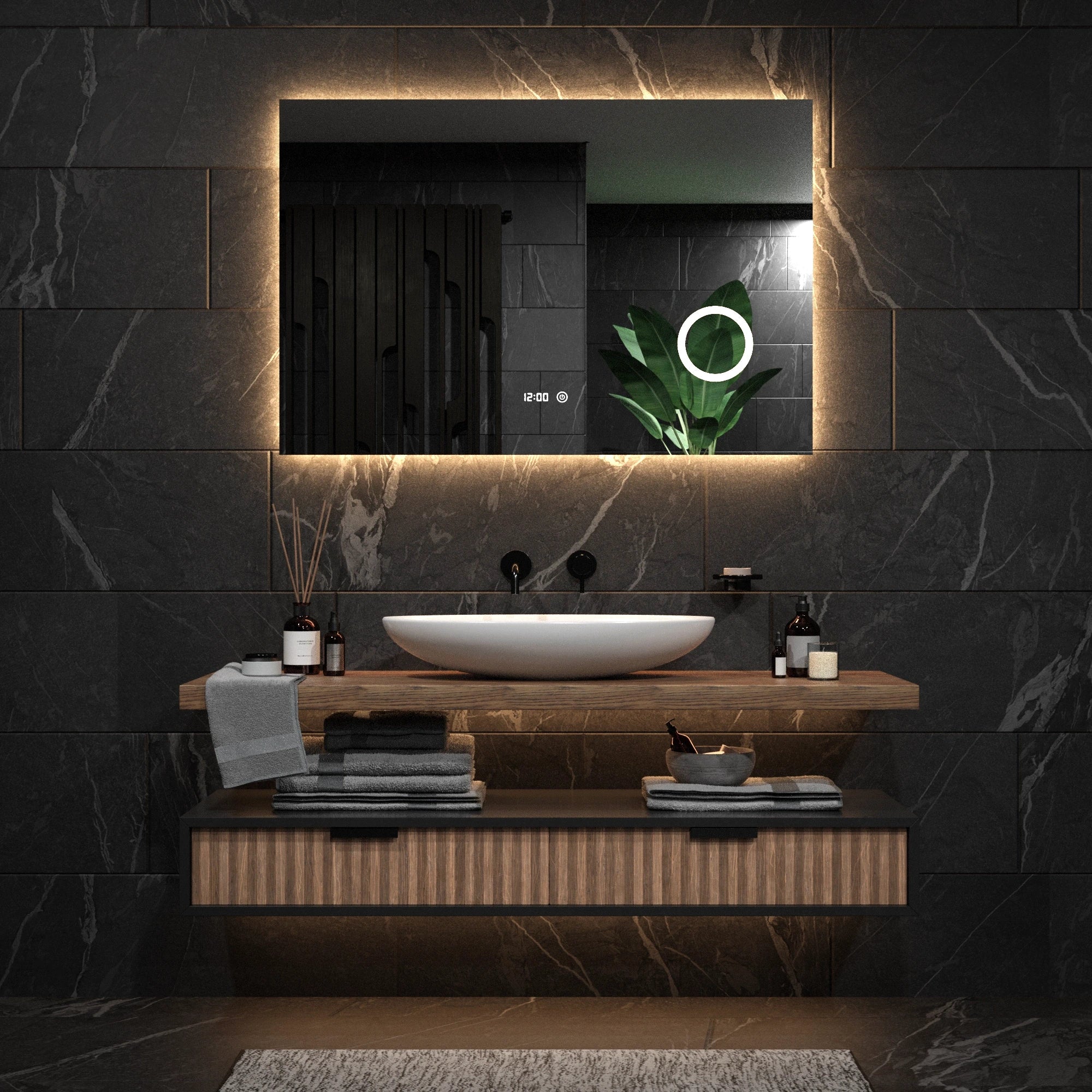 Badkamerspiegel - 120x80cm - Frameloos