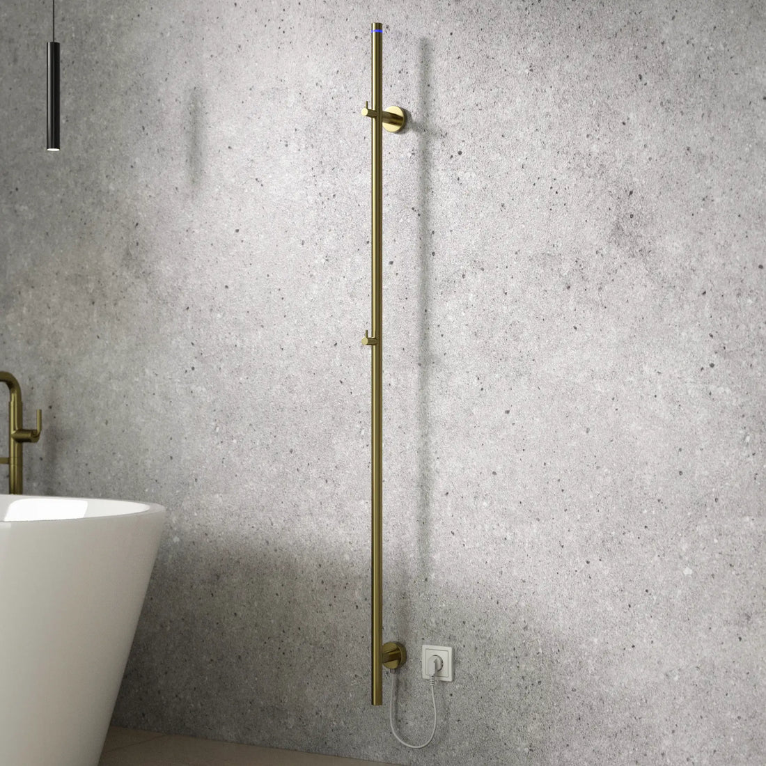 Elektrische Staafhanddoekradiator - 70 Watt - 150cm - Goud
