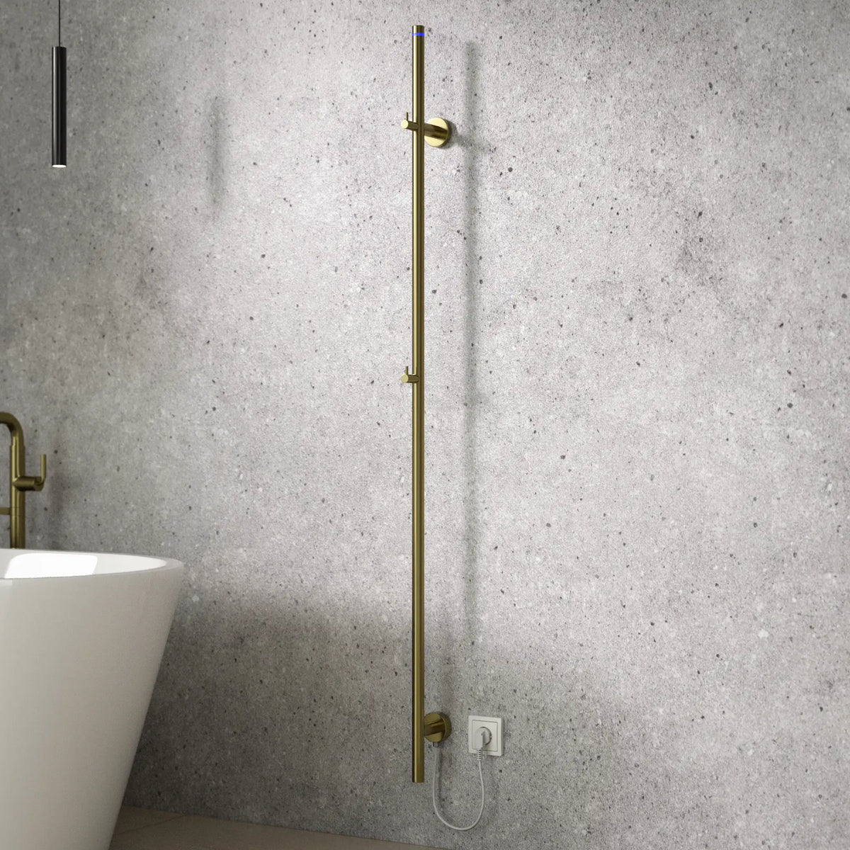 Elektrische Staafhanddoekradiator - 70 Watt - 150cm - Goud