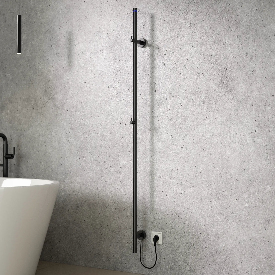 Elektrische Staafhanddoekradiator - 70 Watt - 150cm - Gunmetal