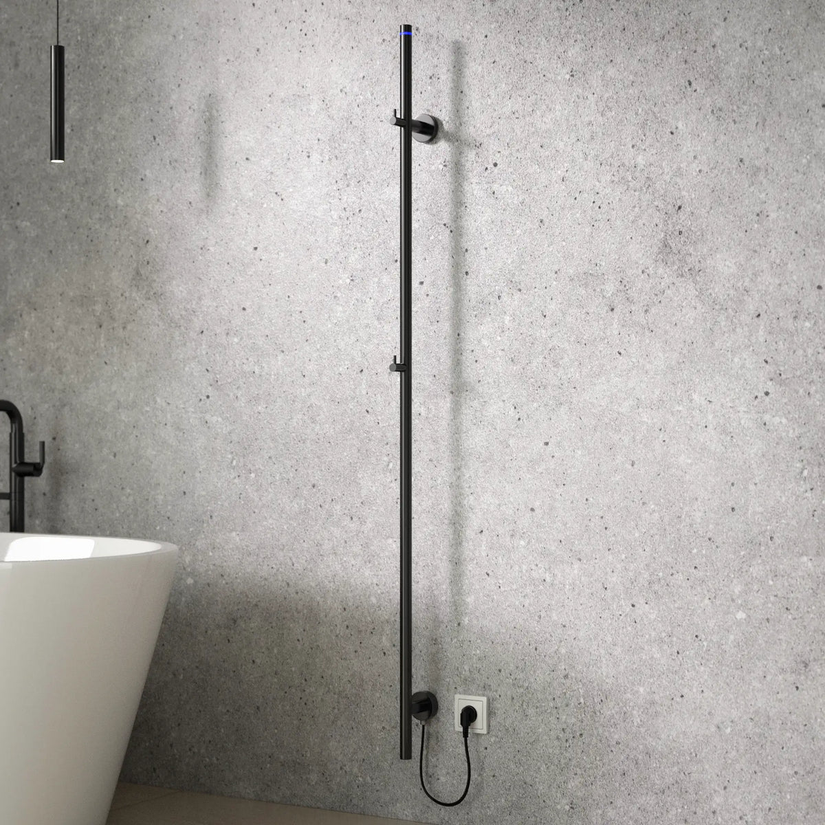 Elektrische Staafhanddoekradiator - 70 Watt - 150cm - Gunmetal