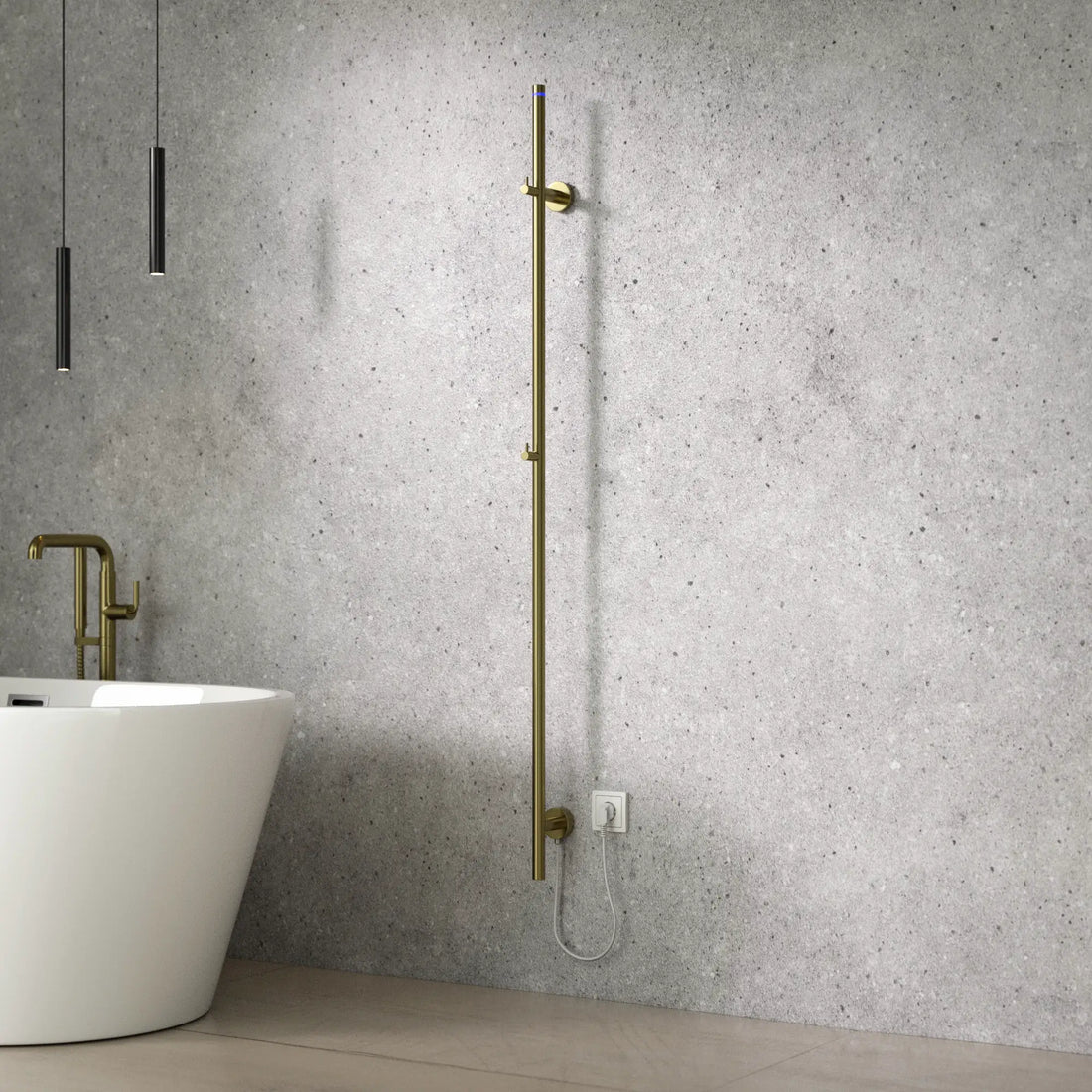 Elektrische Staafhanddoekradiator - 70 Watt - 150cm - Goud