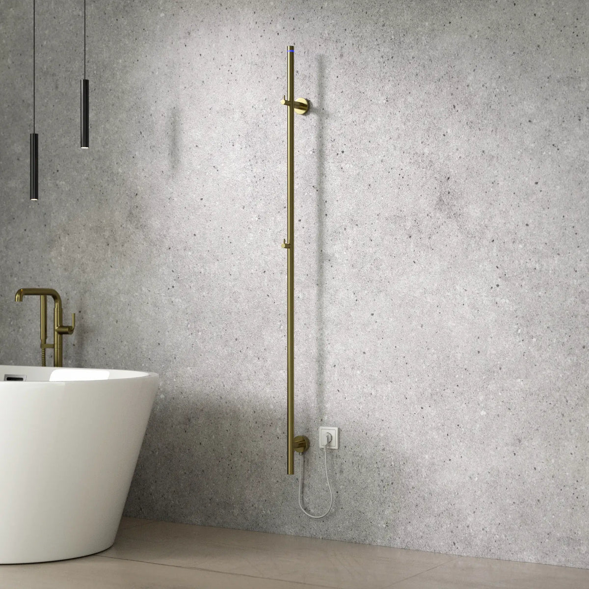 Elektrische Staafhanddoekradiator - 70 Watt - 150cm - Goud