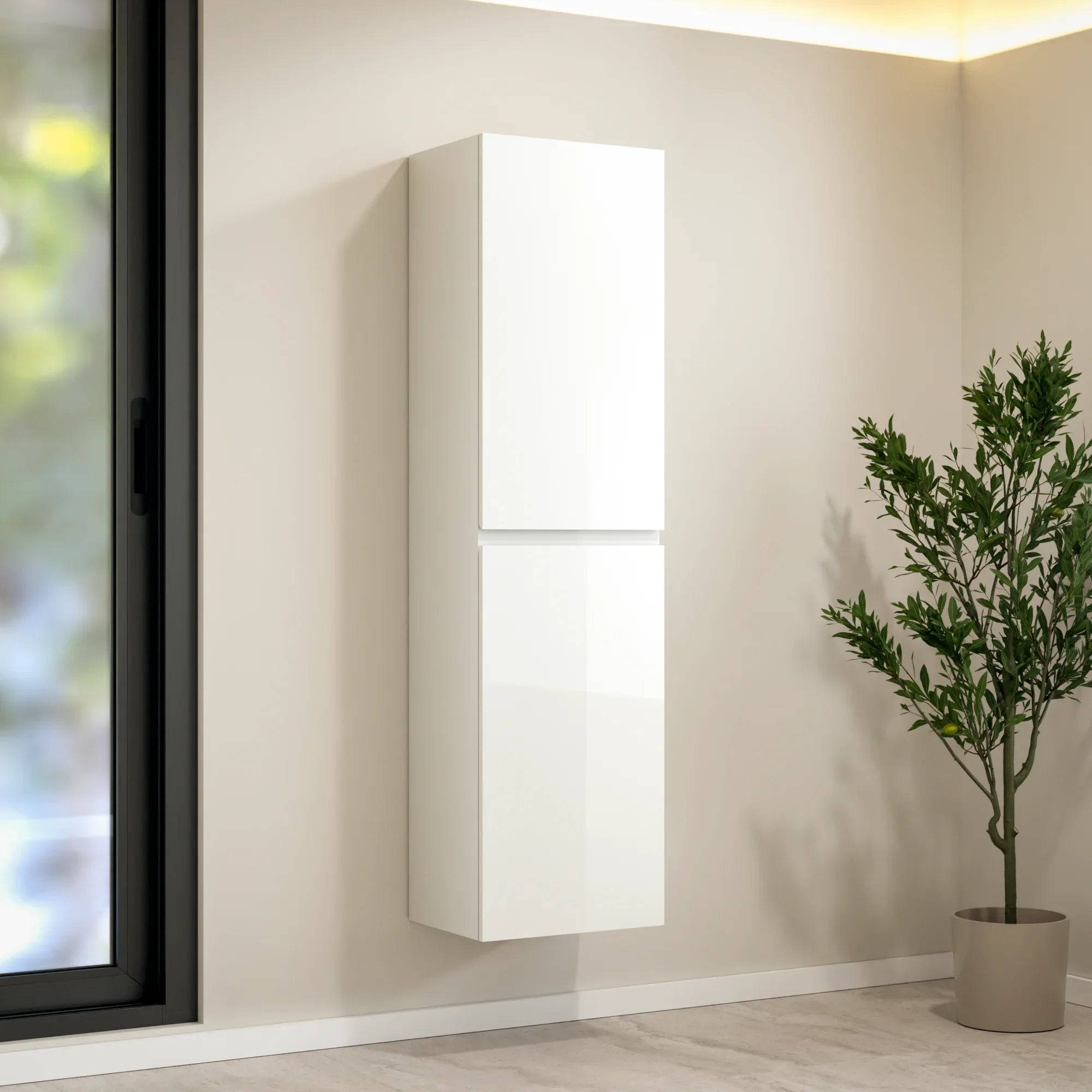 Badkamermeubel set Paris - 80cm - Wit - Wastafel Zwart