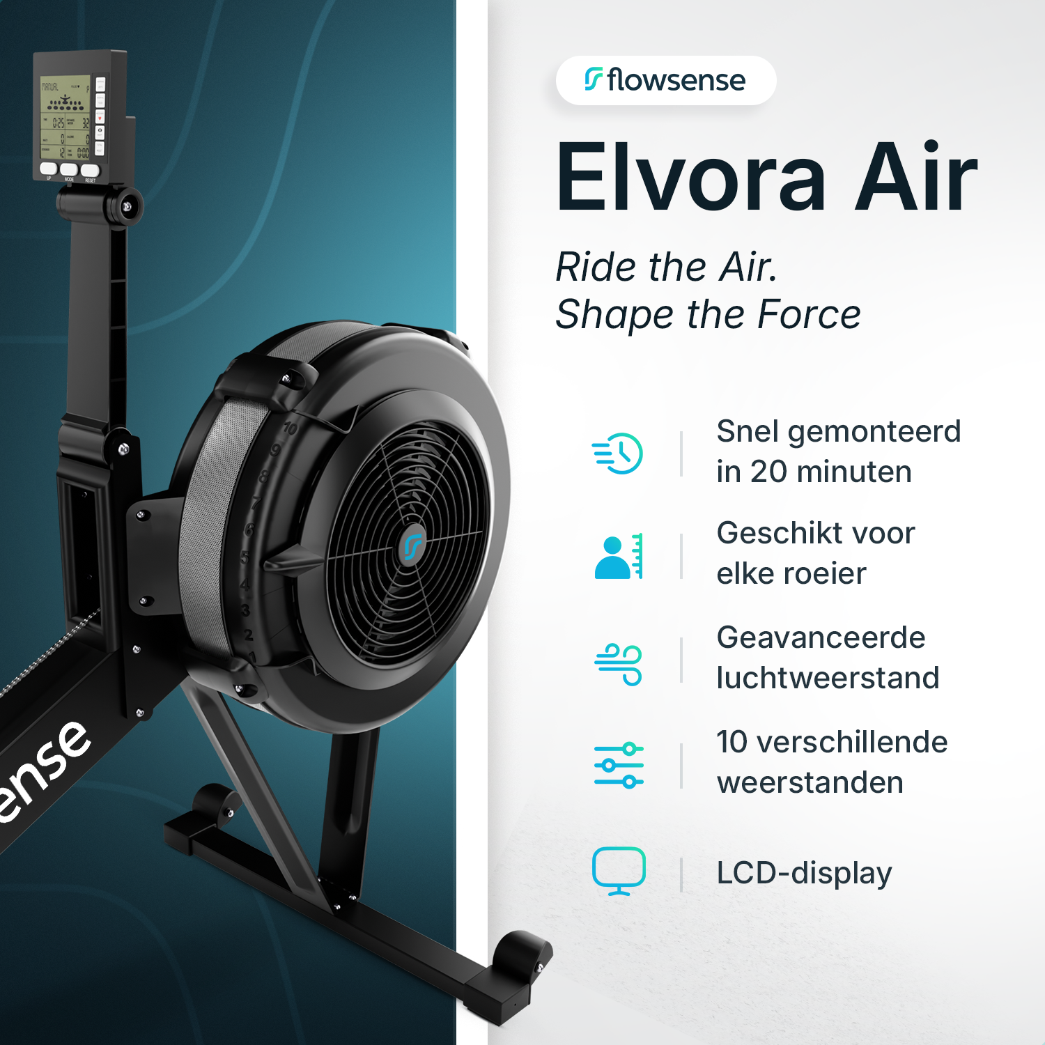 Roeitrainer - Elvora Air - Luchtweerstand - PRE-ORDER