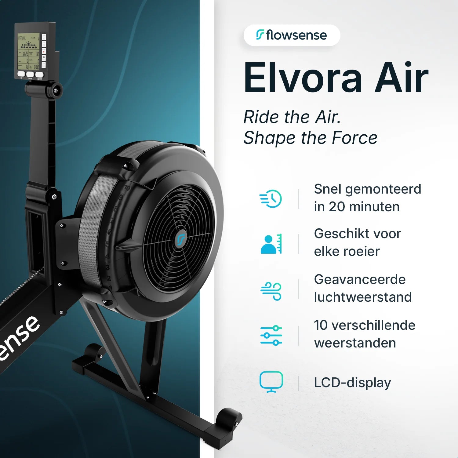 Roeitrainer - Elvora Air - Luchtweerstand - PRE-ORDER