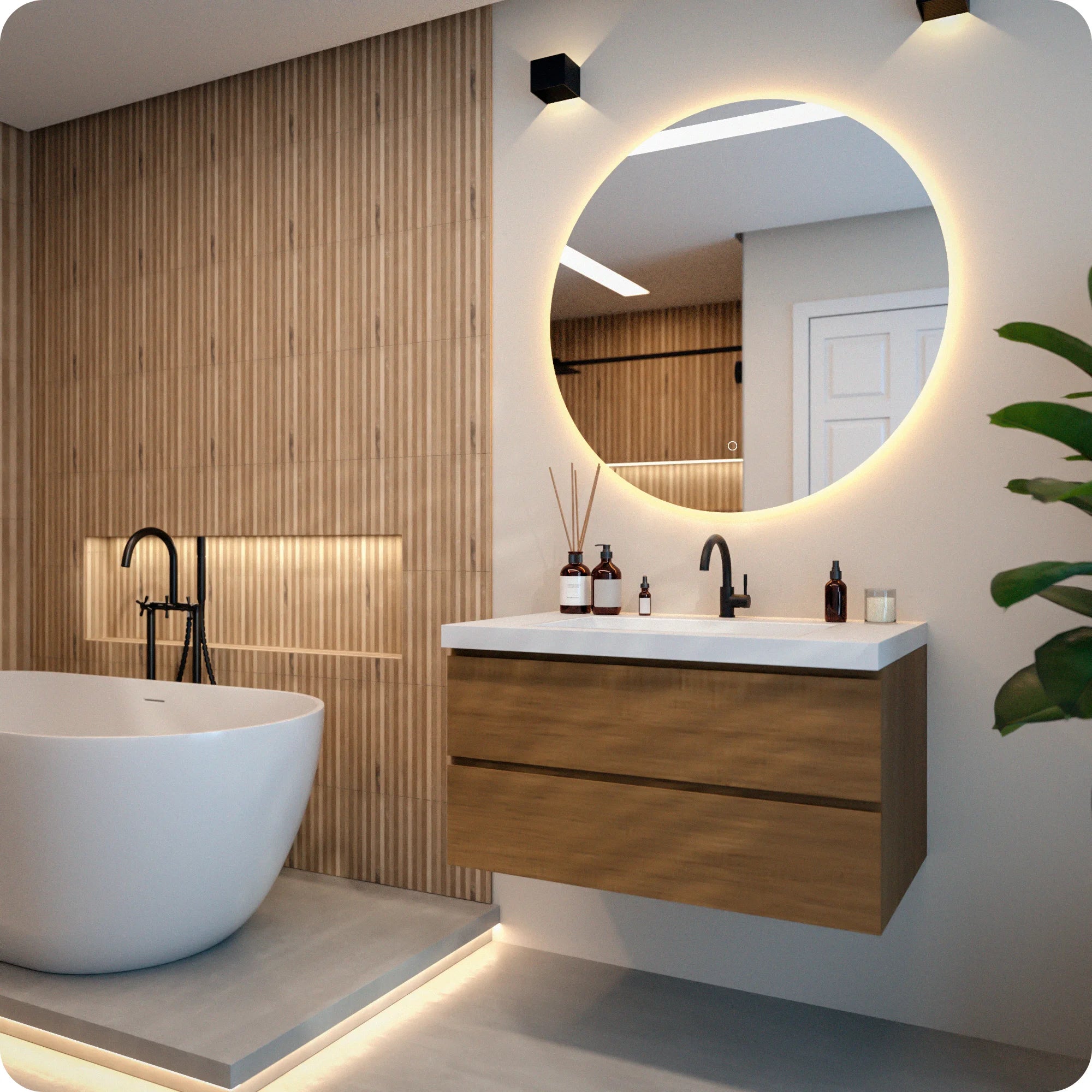 Badkamerspiegel - 100cm - Frameloos